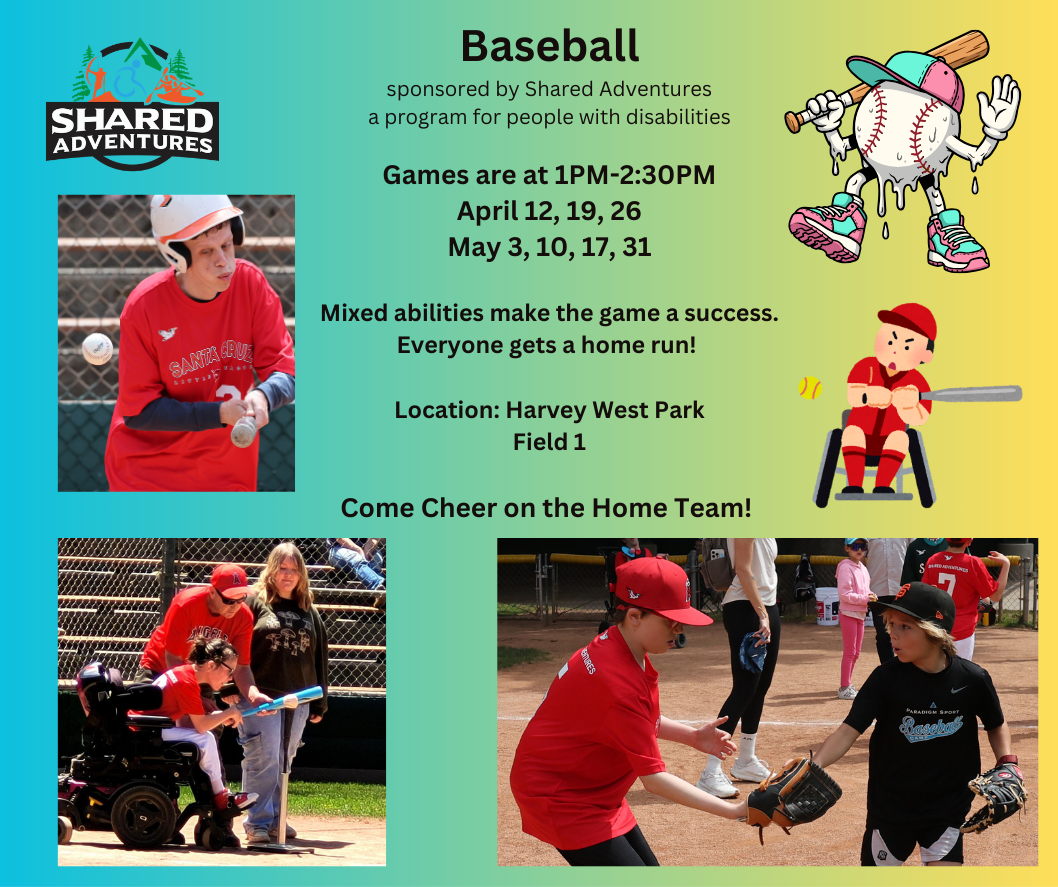 Baseball sponsored by Shared Adventures - In Person 
