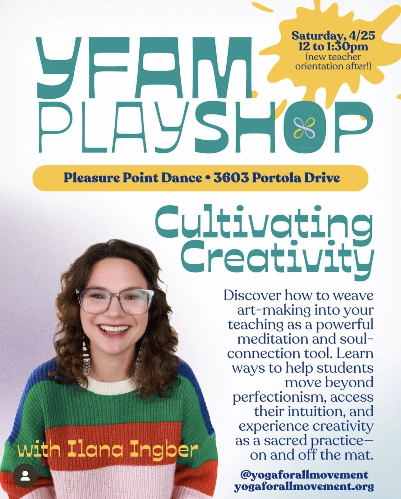 Yfam Playshop/Cultivating Creativity - In Person