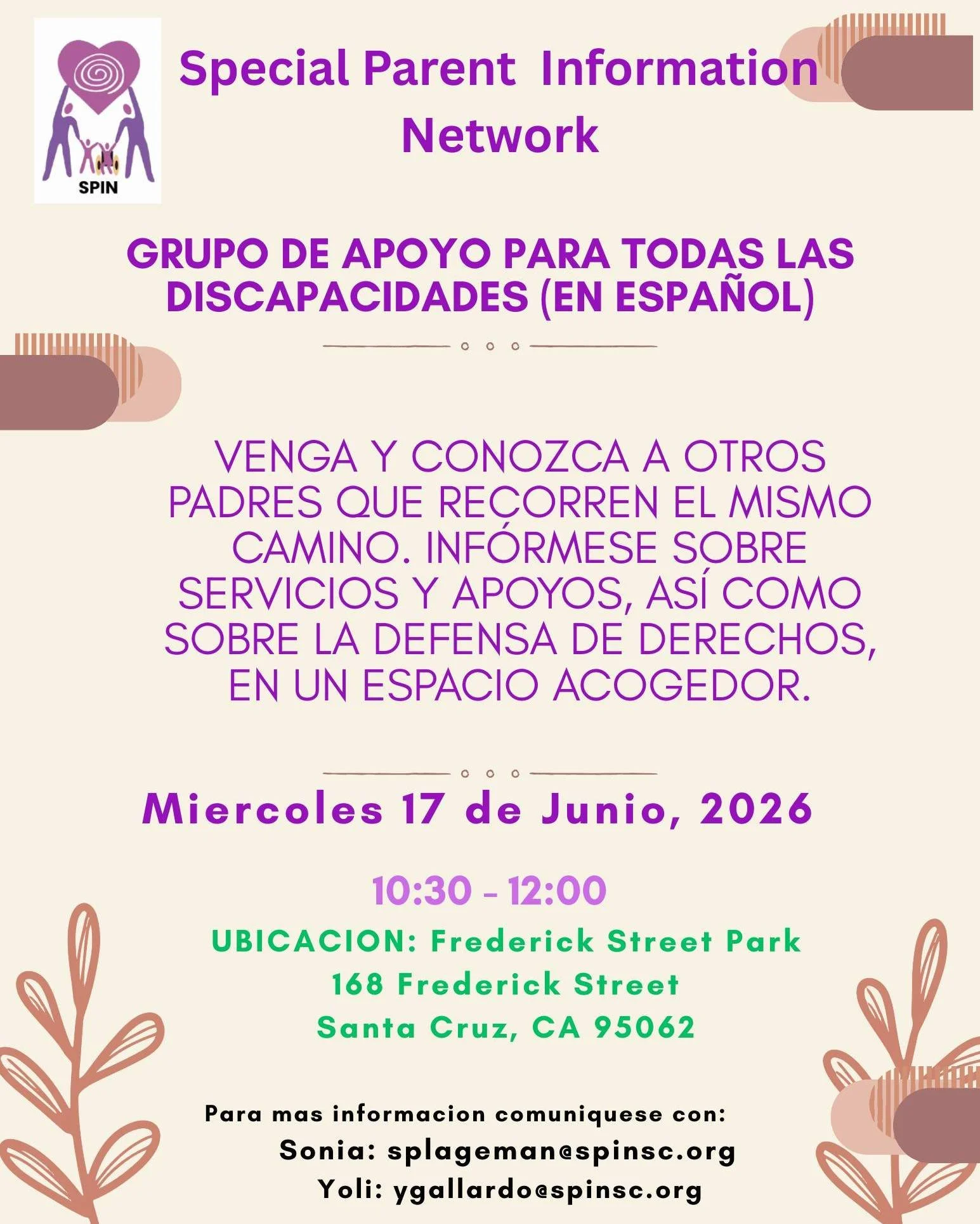 🤝 Encontrar una comunidad que te entienda lo cambia todo.
Si eres madre, padre o cuidador de un ni&ntilde;o o joven con necesidades especiales o discapacidades, te esperamos en nuestro grupo de apoyo presencial en espa&ntilde;ol. Ven a platicar, apr