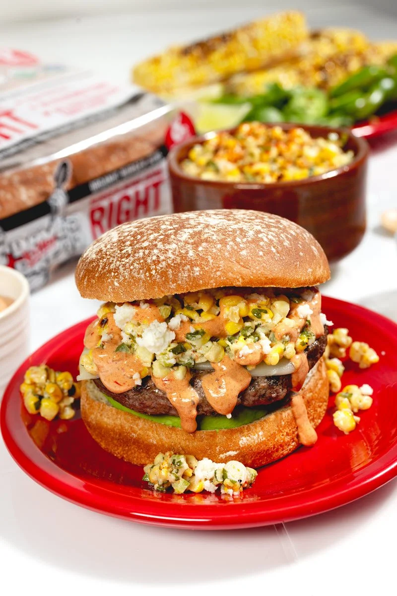 MEXICAN STREET CORN BURGERS​