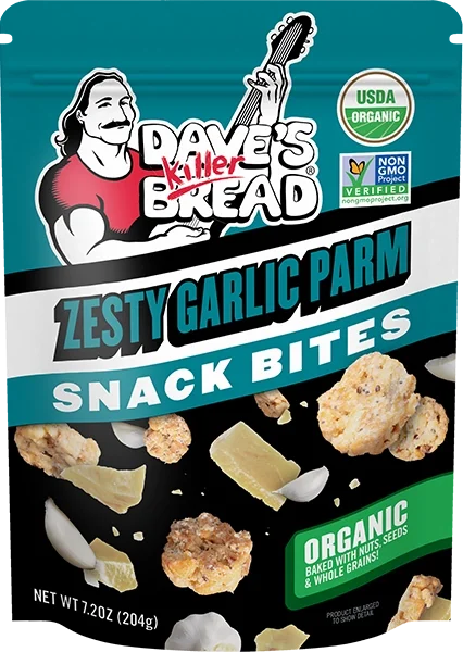 Dave's Killer Bread Dave's Killer Bread Zesty Garlic Parm Organic Snack Bites — product image