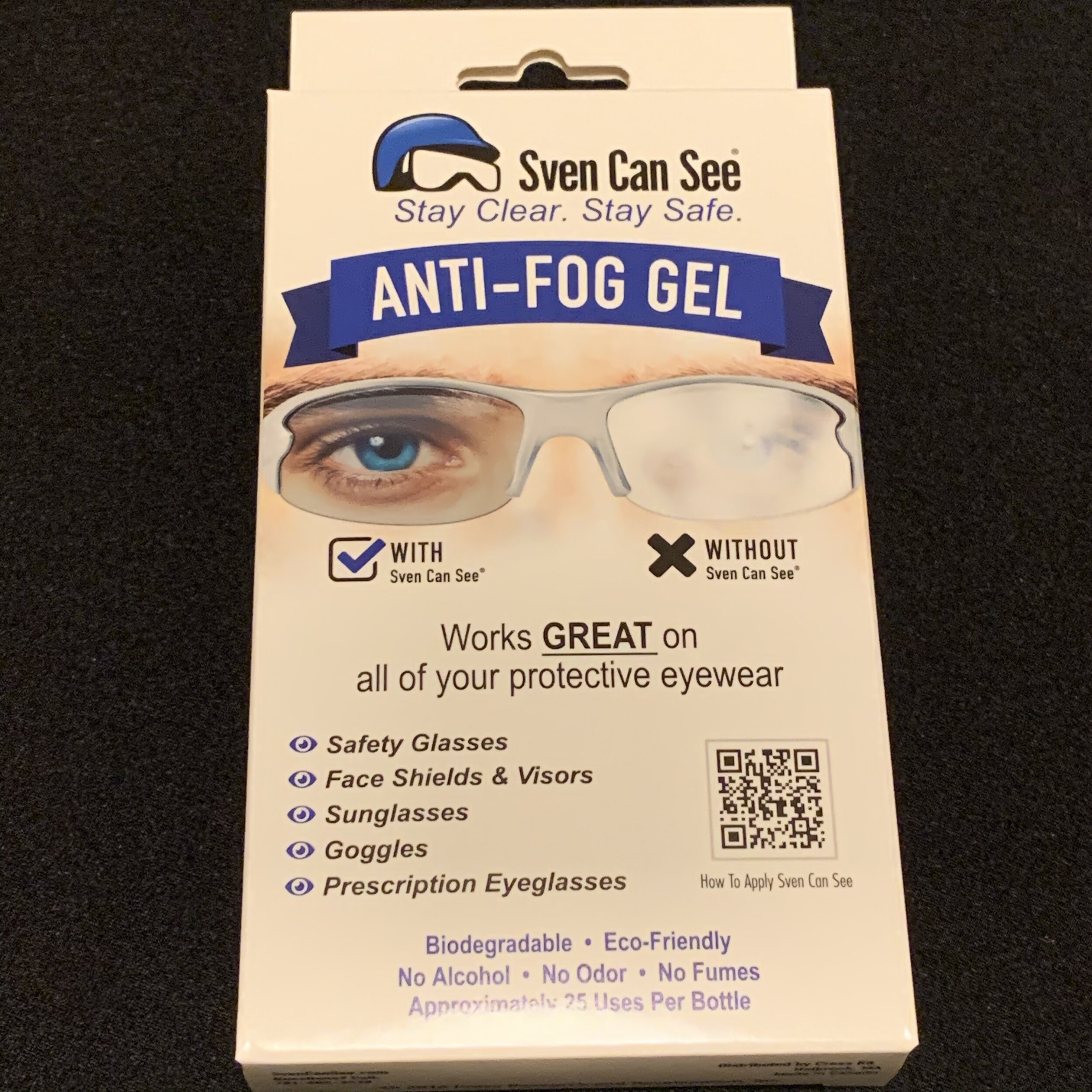 NEW! SVEN ANTI-FOG GEL FOR CLEAR VINYL "SEE ME SMILE &amp; SPEAK MASK" 