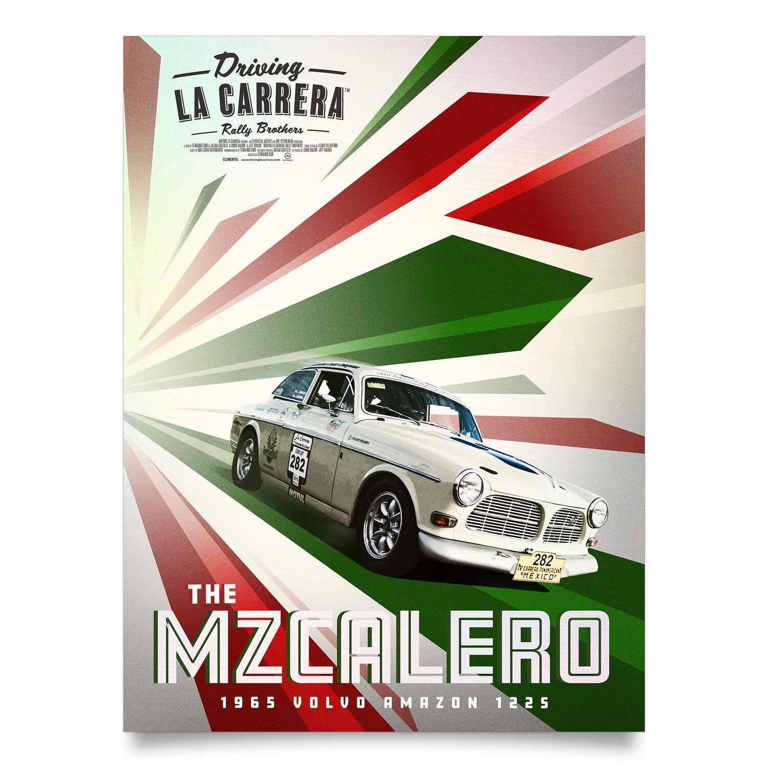 Volvo Amazon Rally Car Poster-The Mzcalero | Driving La Carrera