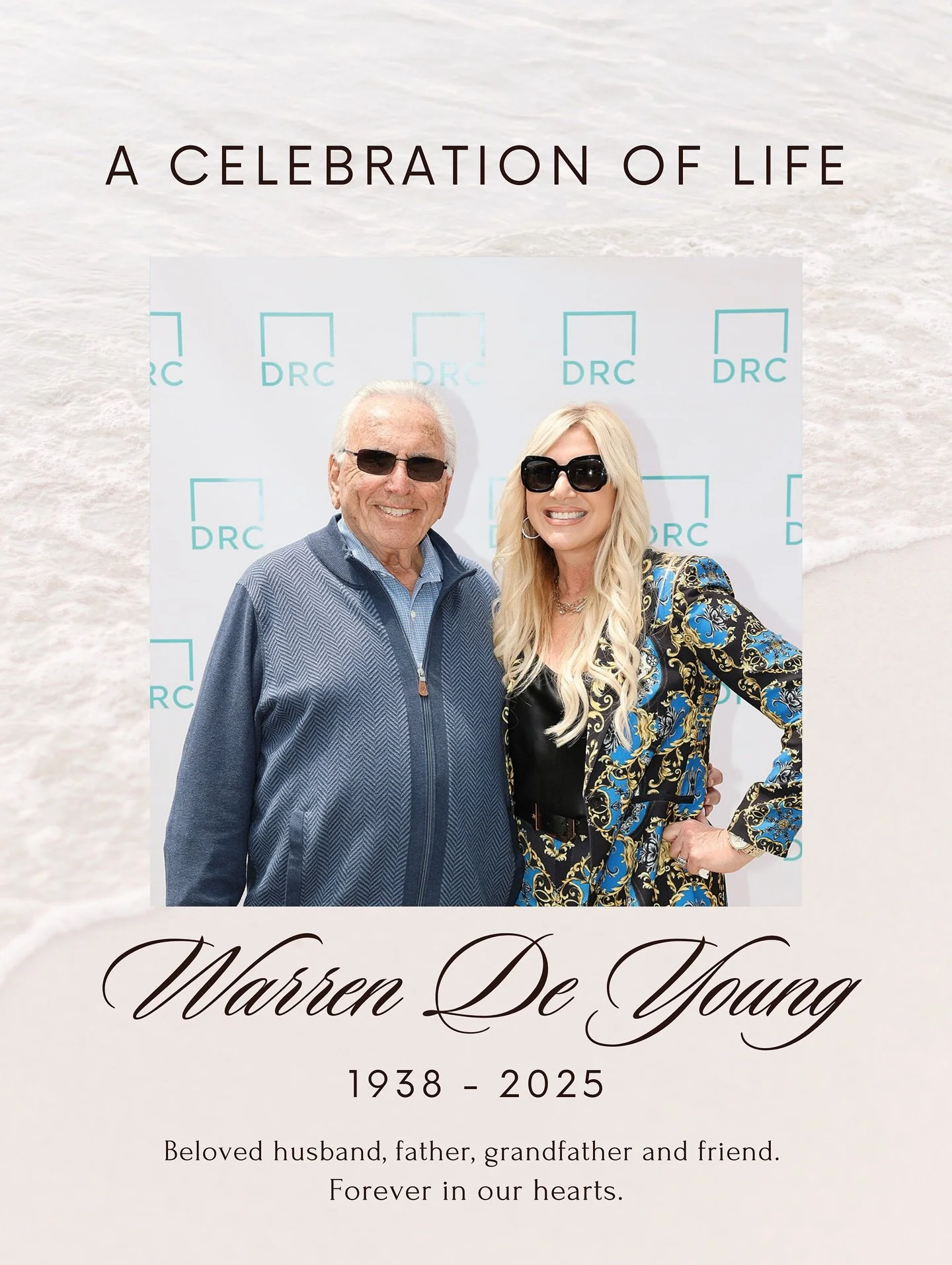 We are deeply saddened to share the passing of Warren De Young- our founder, Pam&rsquo;s father, and a beloved member of the DRC family. 

In his honor, DRC Costa Mesa will be closed tomorrow Wednesday, October 15th, as we celebrate and remember his 