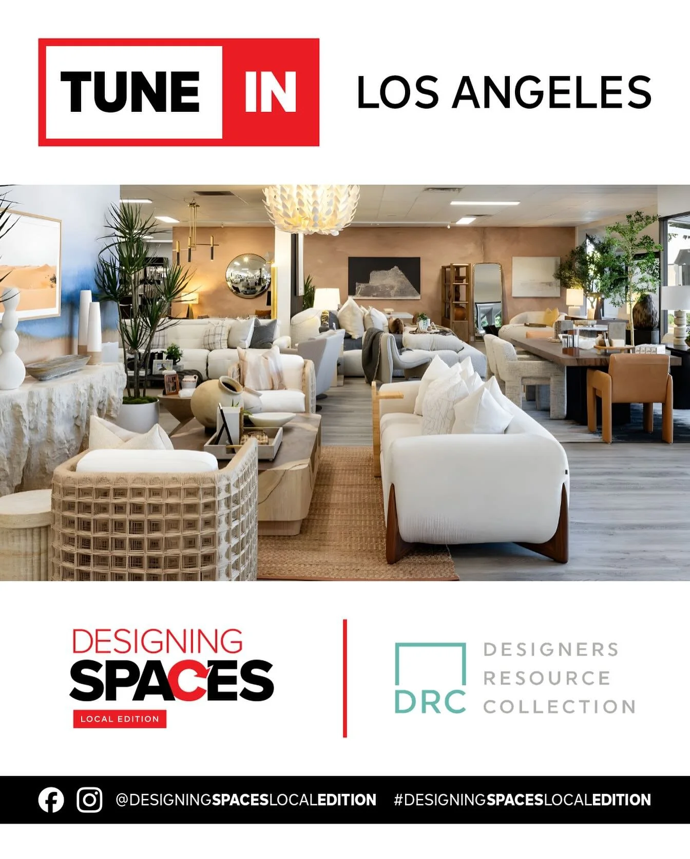 DRC IS ON TV TOMORROW! ✨ 
Don&rsquo;t miss our feature on @DesigningSpacesLocalEdition Los Angeles, as we share how we have been helping designers turn concepts into reality for over 35 years &mdash; making us their trusted destination across Califor