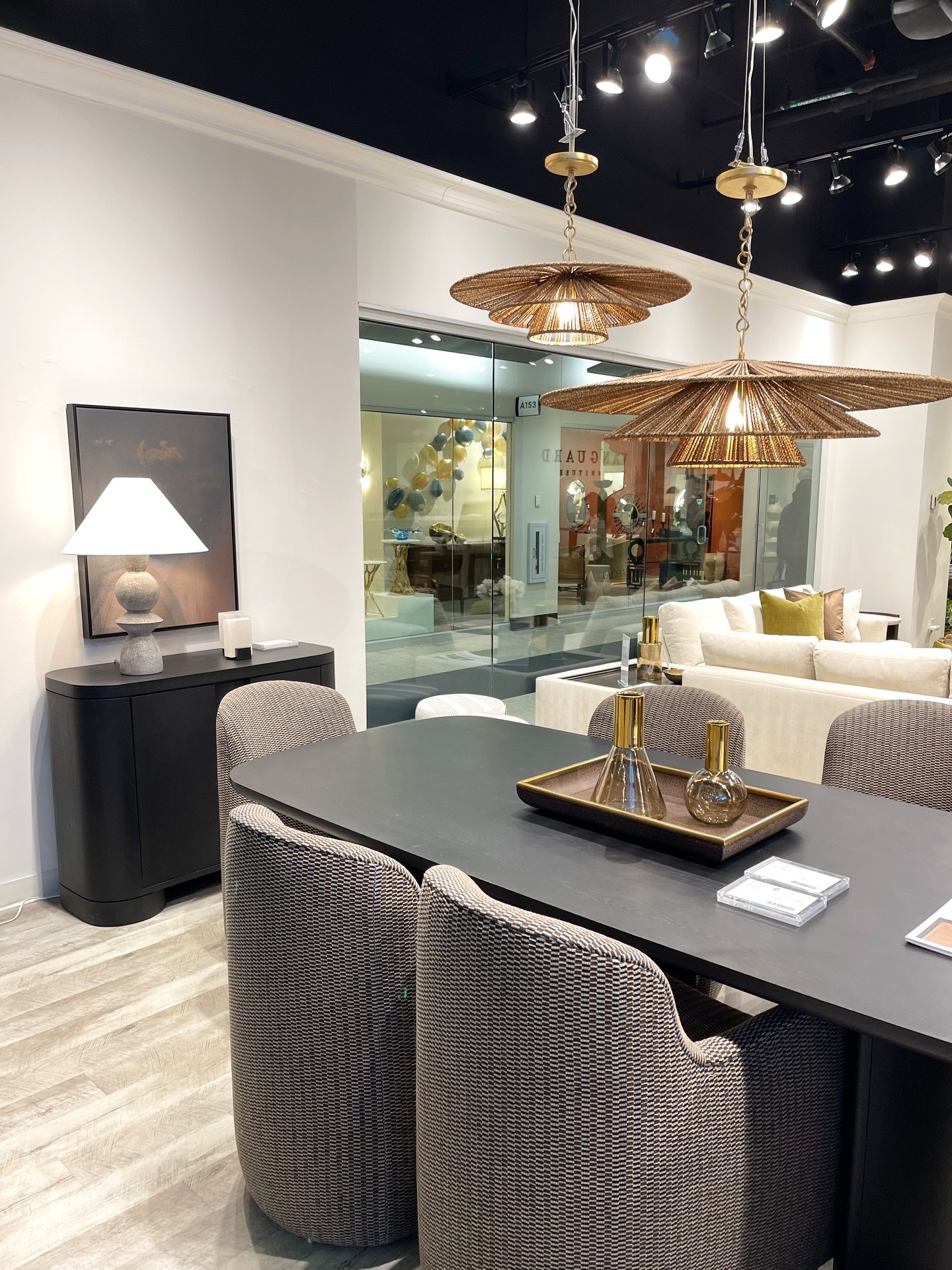 @vanguardfurniture newest releases, fresh from their showroom at @lasvegasmarket ✨✨ 

DRC is your go-to RESOURCE for bringing your favorite pieces into your projects. Visit us and let&rsquo;s start special ordering 😍 

Happy Designing!🩵


#lvmarke