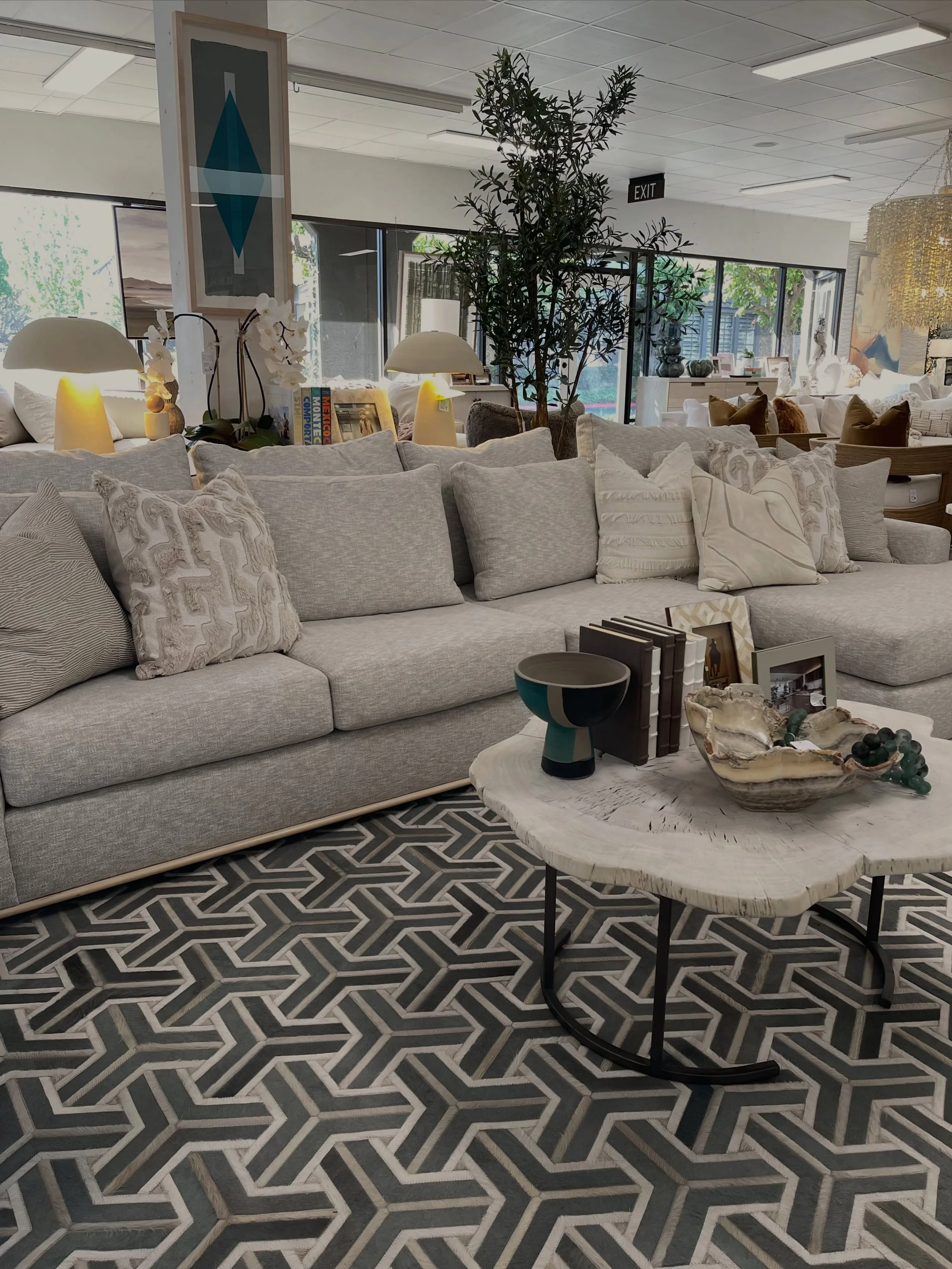 New vignette just dropped!💫 

Our showrooms are full of inspiration&mdash;ready to purchase right off the floor. Want a different fabric or finish? We&rsquo;ve got you👏🏼 

We&rsquo;re here to help you design without limits, which is why every li
