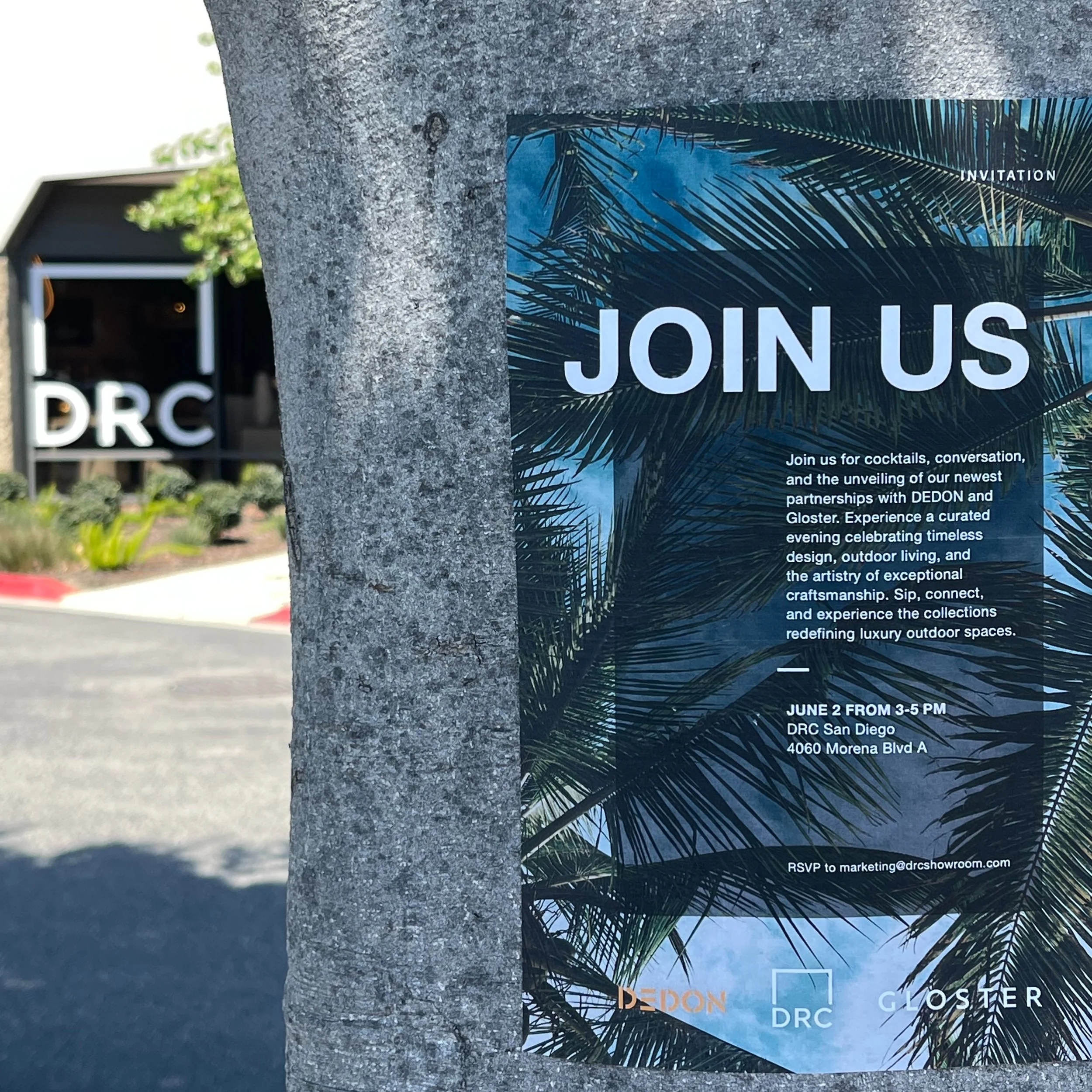 @dedon_official and @glosterfurniture are arriving at DRC bringing that extra touch of outdoor luxury we all love🍃✨

We&rsquo;re giving them the warmest welcome with a special pop-up launch party&mdash;June 2nd in SD and June 4th in CM 🩵

Come ce