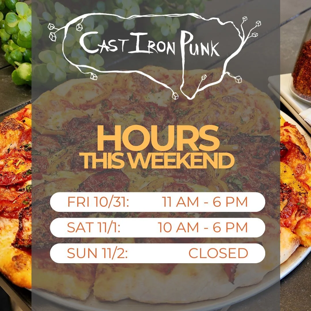 🚨Closed Sunday🚨
Hey everyone, we will be open Fri 10/31 and Sat 11/1 during our normal hours. We will be closed Sunday 11/2 for a private event. See you this weekend!
