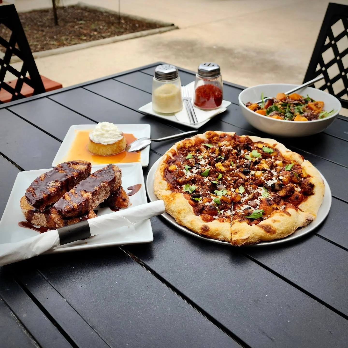 ✨️May Specials✨️
This month we are cooking up some delectable dishes inspired by our Hispanic heritage and community! Which one are you trying first?&nbsp;

🍕Al Pastor Pizza🍕&nbsp;
Chile and achiote sauce, with al pastor pork, roasted pineapples, c