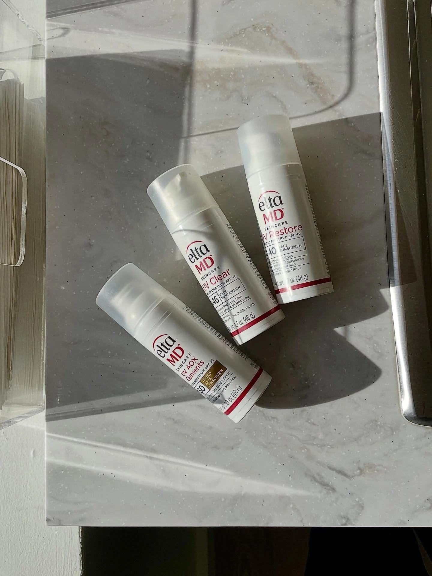 Unsure which sunscreen formula is right for you? Here are a couple of our favorites that we carry @reform.aesthetics ☀️  @eltamdskincare UV Restore - a hydrating, 100% mineral formula that&rsquo;s safe for post-procedure and sensitive skin. Also cont