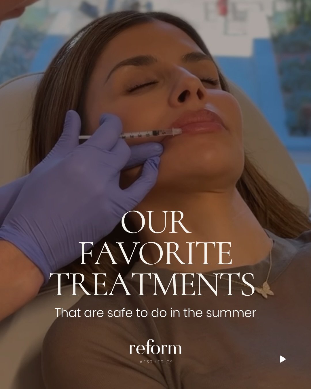 Here are the treatments that will be on repeat this summer. 👆🏼

The listed treatments are some of most recommended during the sunnier months. We still encourage the big hat and SPF, of course! 

Swipe through &amp; save for the next time you&rsquo;