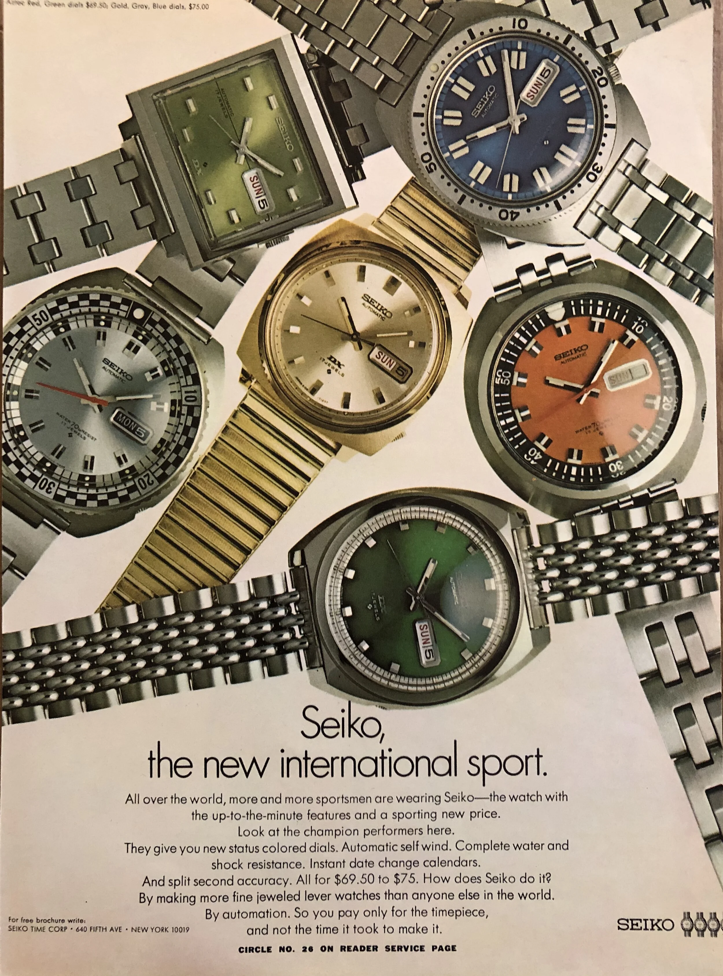 Seiko, the new international sport.