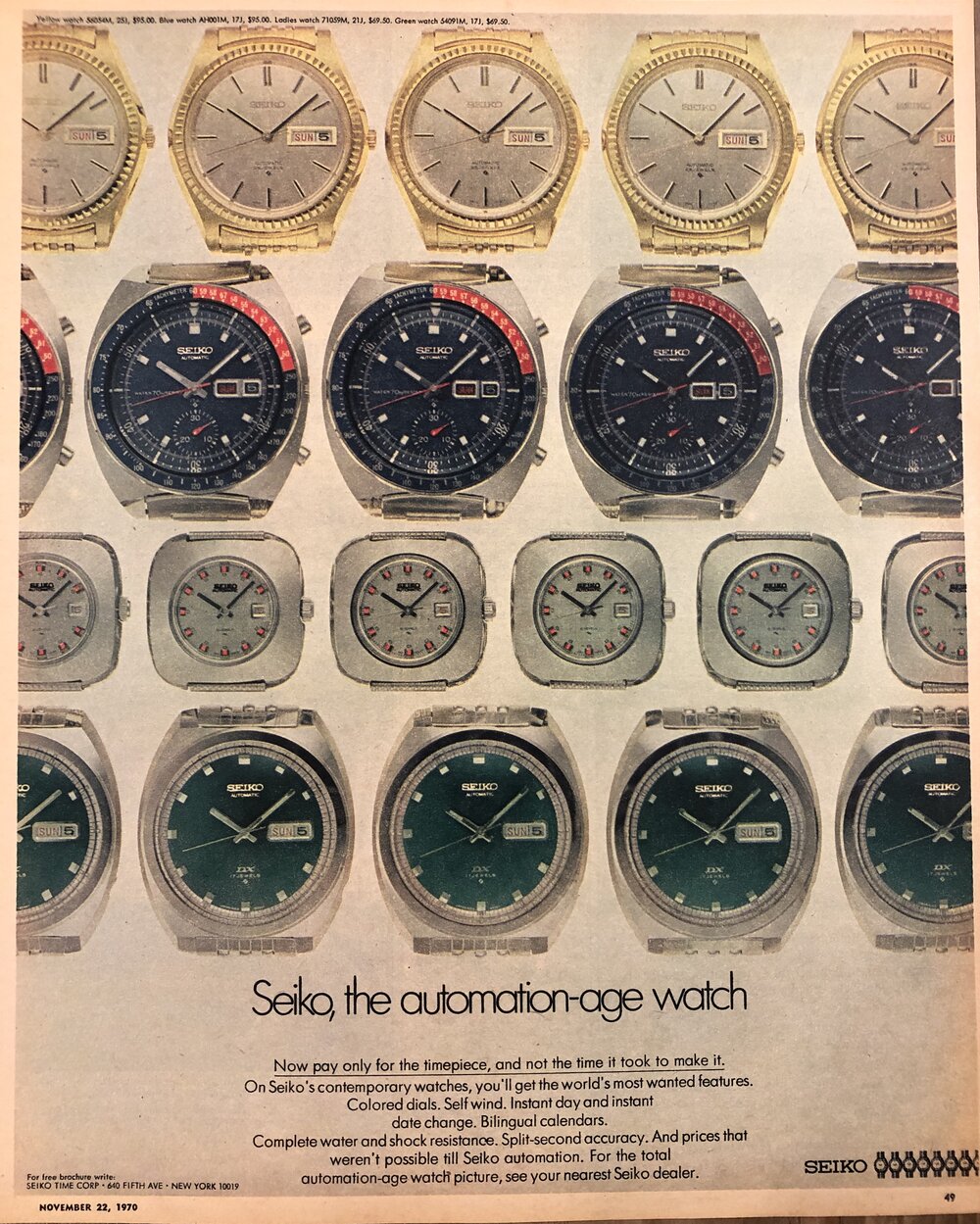 Vintage Seiko Ads — chronopal