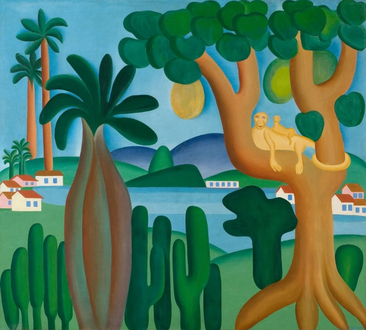 Tarsila do Amaral. Postcard (Cartão-postal), 1929. Oil on canvas. 50 3/16 x 56 1/8 in. (127.5 x 142.5 cm). Private collection, Rio de Janeiro. © Tarsila do Amaral Licenciamentos.