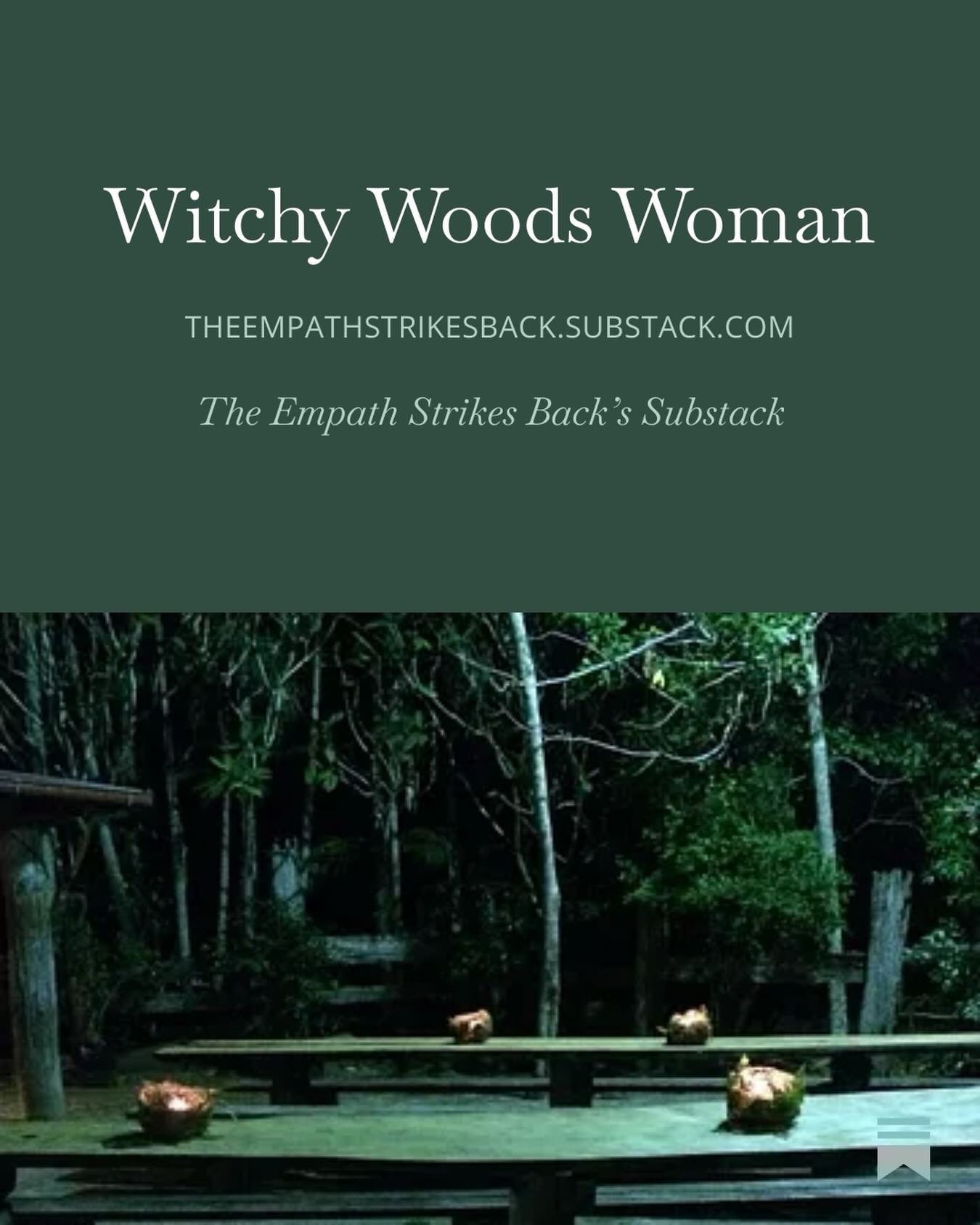 My latest Substack article. Being witchy, embracing the darkness, coming out the other side lighter.

Link in bio x 

#writing #witchywoodswoman #integratingtrauma #staycurious #selflove