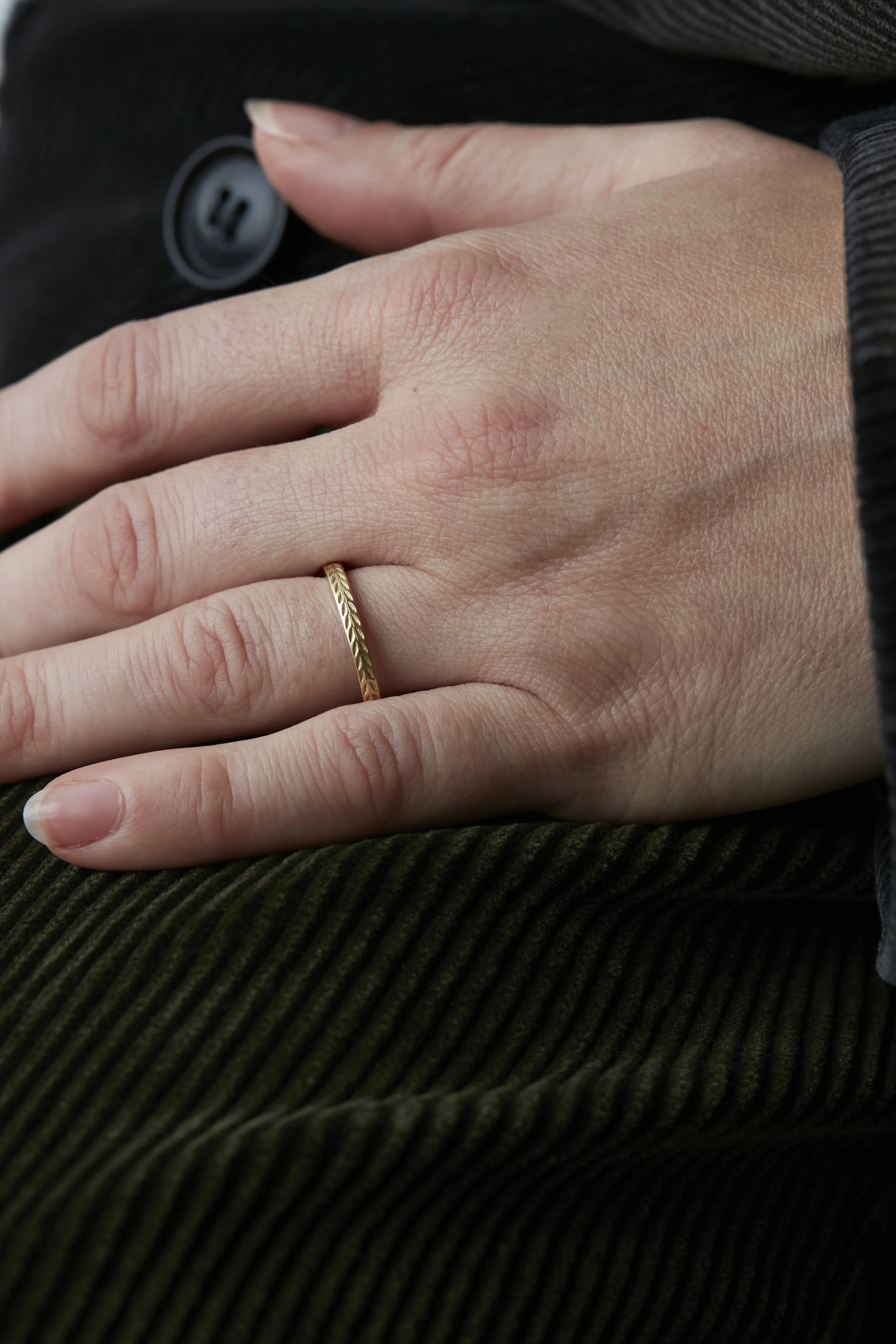 WHEAT patterned wedding band — Michelle Oh Jewellery