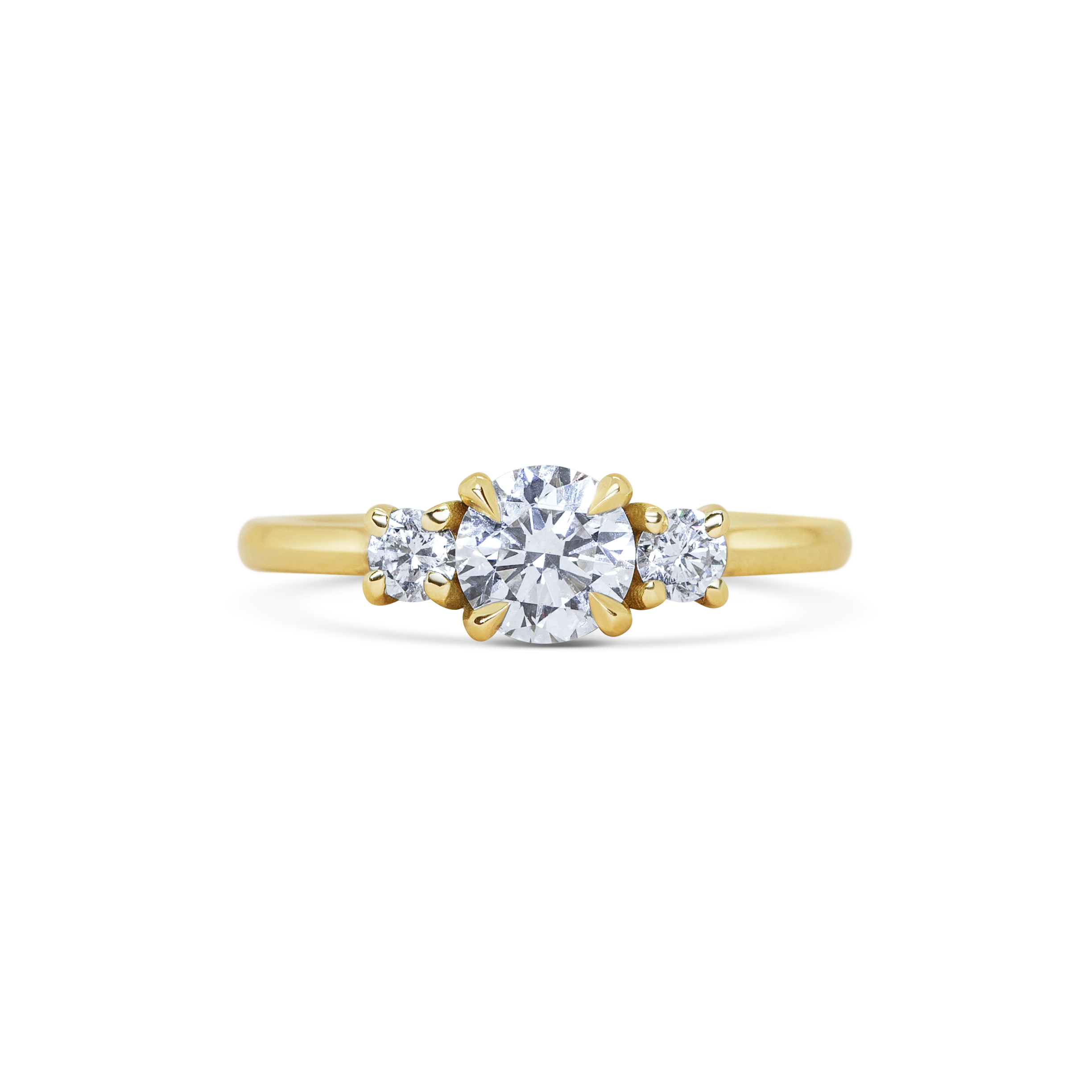 TRILOGY ring Classic three stone engagement ring — Michelle Oh Jewellery