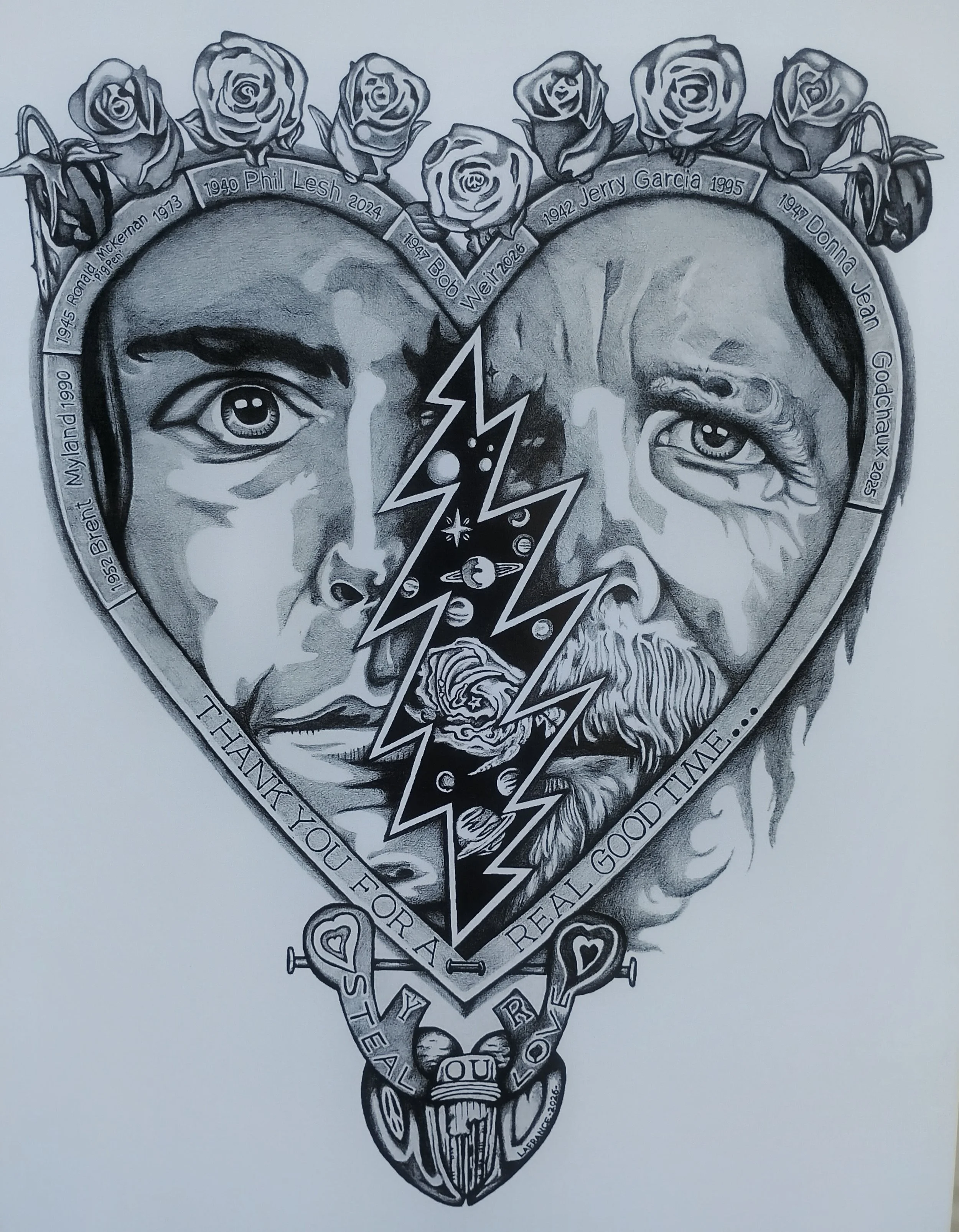 Artist David LaFrance Signed Prints of Famous Musicians