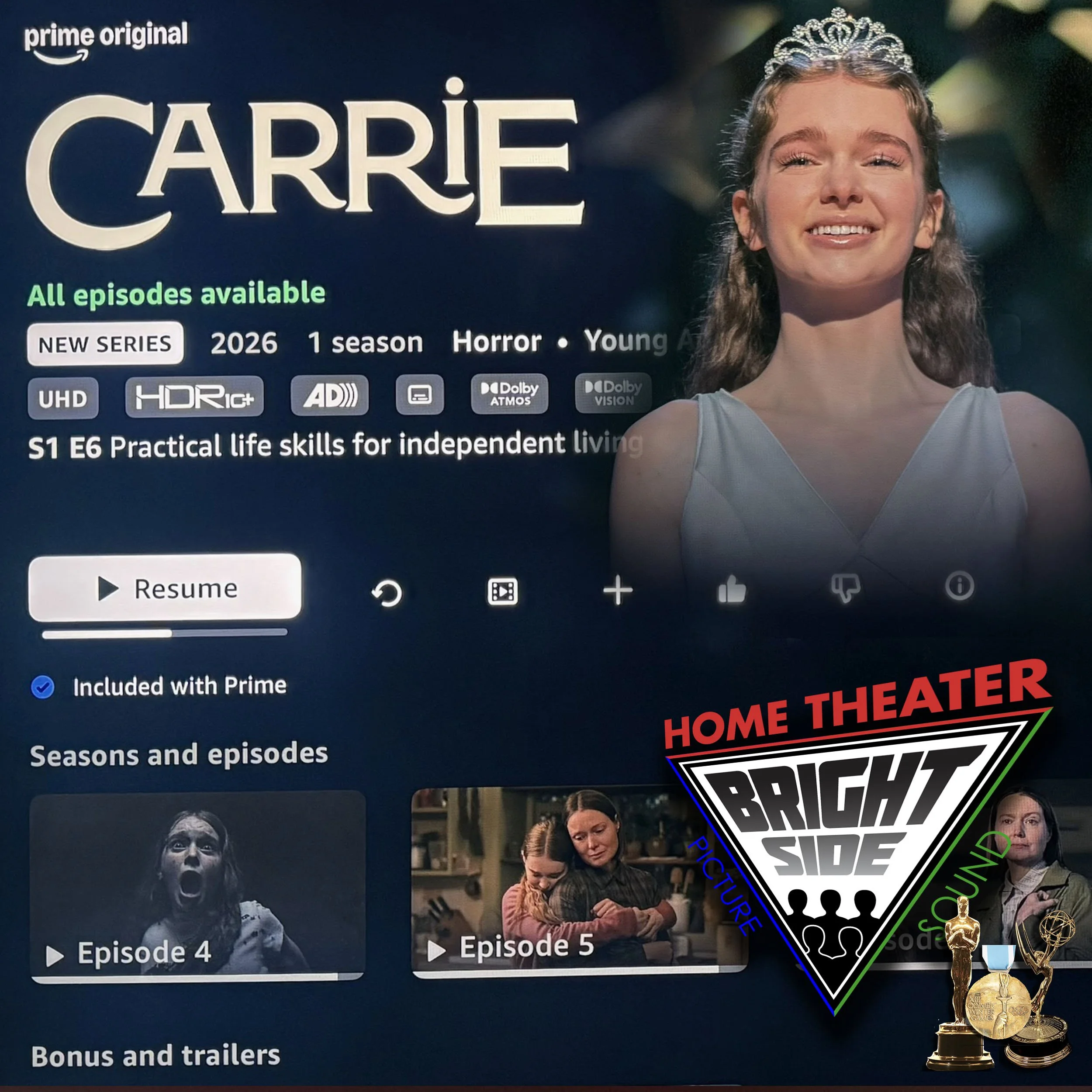 Home Theater Experience: Amazon Prime Series- Carrie in 4K
