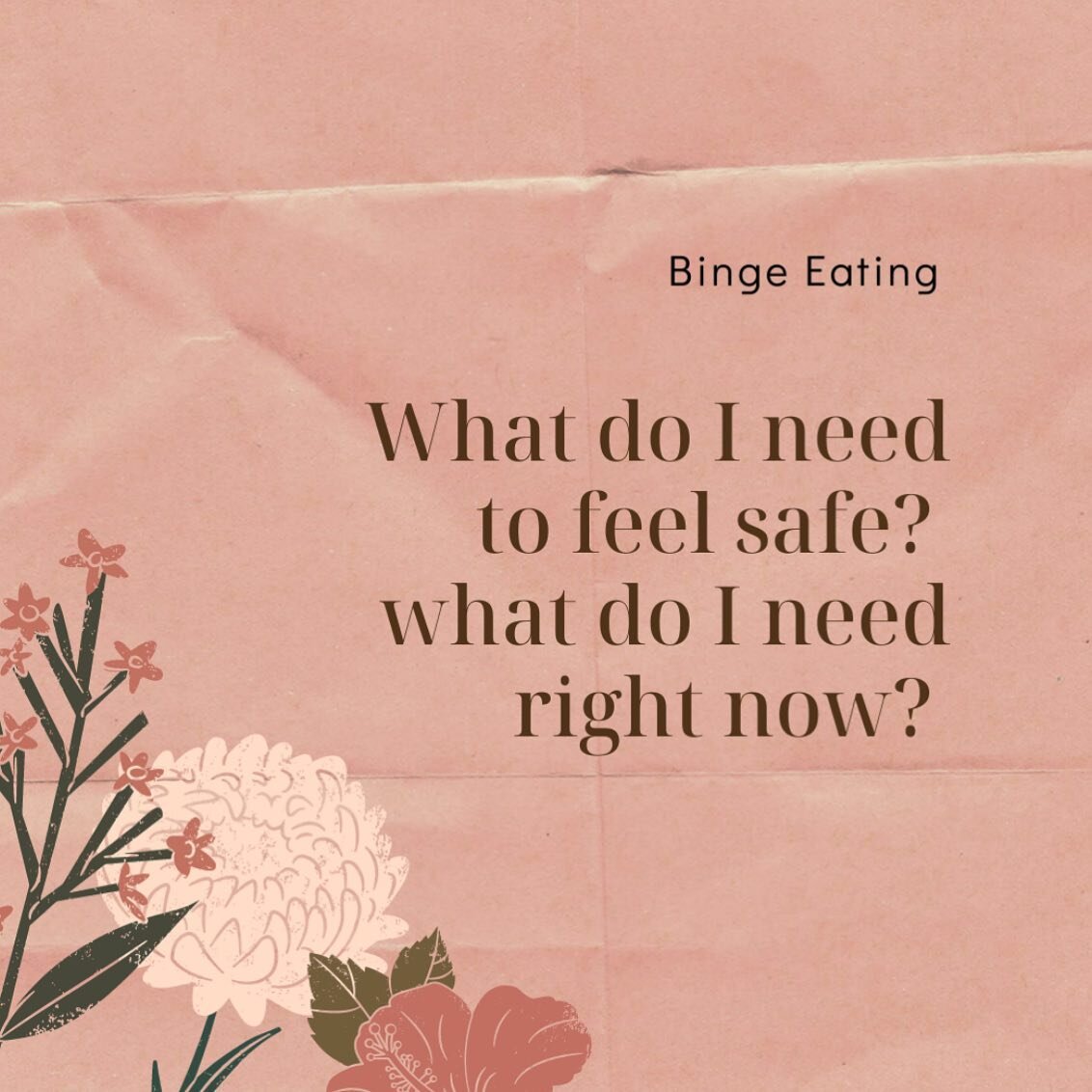 Many of our eating behaviours develop as a result of us attempting to create feelings of safety, comfort, control and as a means to self soothe 🤍

Very rarely have my clients considered this prior to our sessions. Often they scold their eating behav