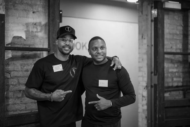 Antonio Williams with a T.O.N.E. U.P. fellow, highlighting community connection and leadership development