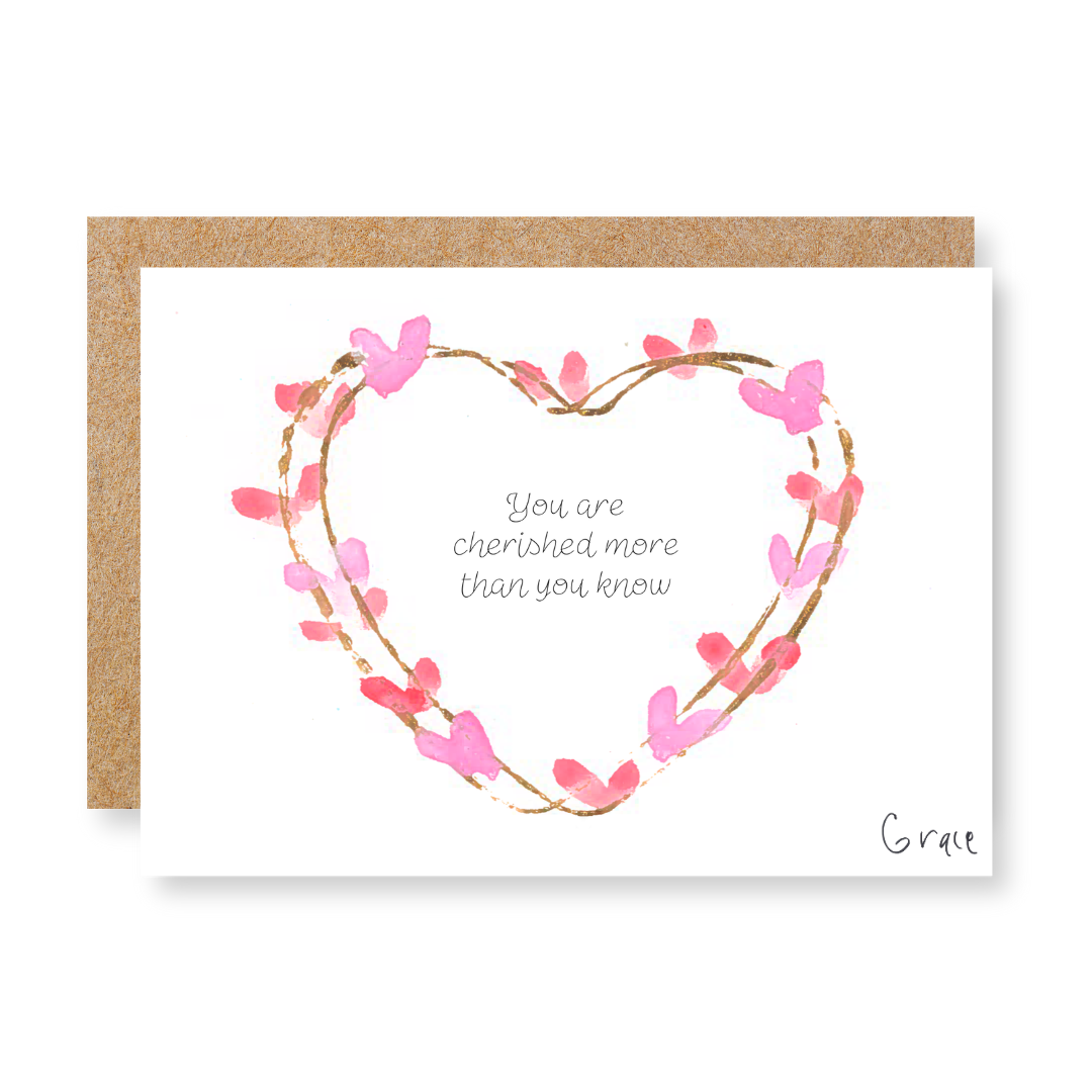 'Cherished' 5x7 Card