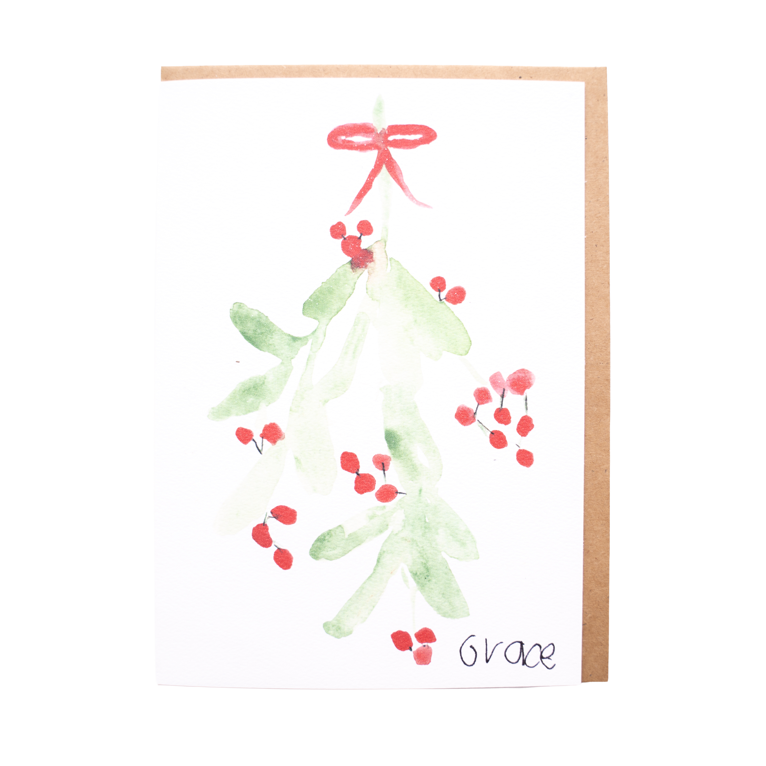 'Under the Mistletoe' Holiday Card