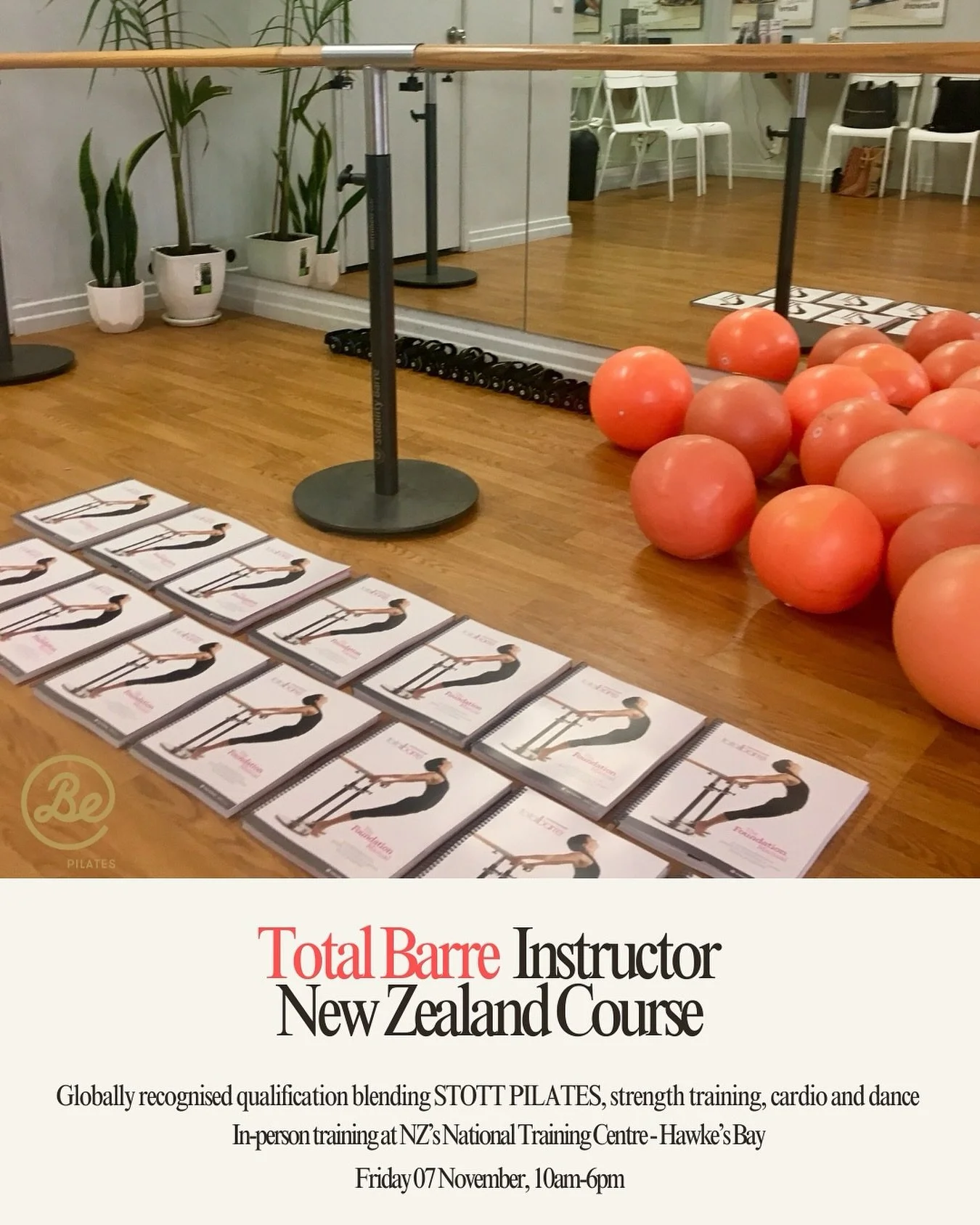 Become a Total Barre Instructor in the beautiful Hawke&rsquo;s Bay this November 2025 💃

💥  Join us for 1 day of crazy Total Barre fun and leave with an internationally recognised certification - great to travel with! 

⭐️  Venue: New Zealand STOTT