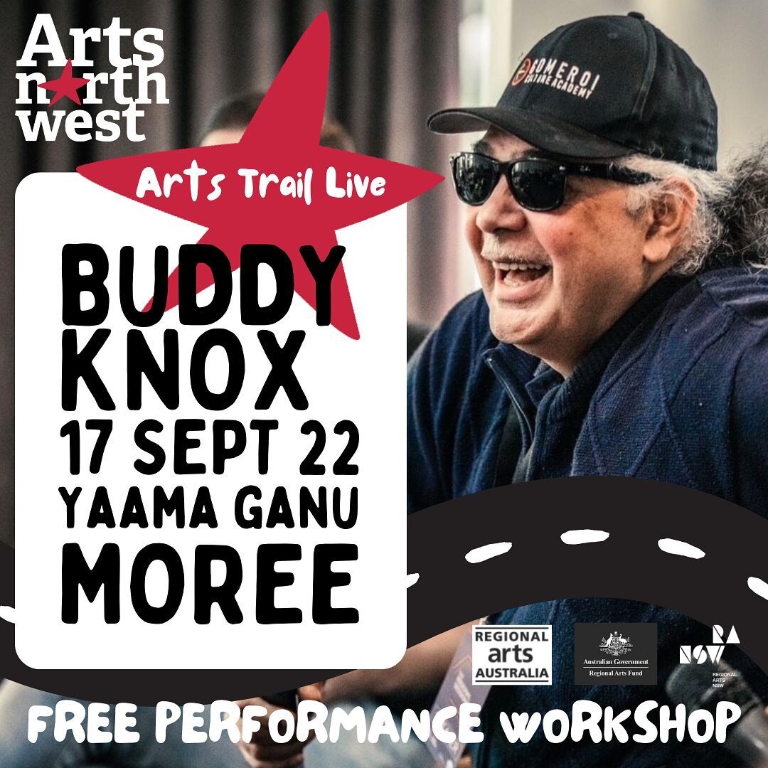 GET ON THE ROAD TO CREATIVITY AND JOIN US FOR A FREE PERFORMANCE WORKSHOP WITH Buddy Knox Blues!

17 SEPT 2022 at @yaamaganugallery Moree!

LIMITED PLACES - SECURE YOUR PLACE VIA THIS LINK http://www.artsnw.com.au/#/arts-trail-live-2022/

Share your 