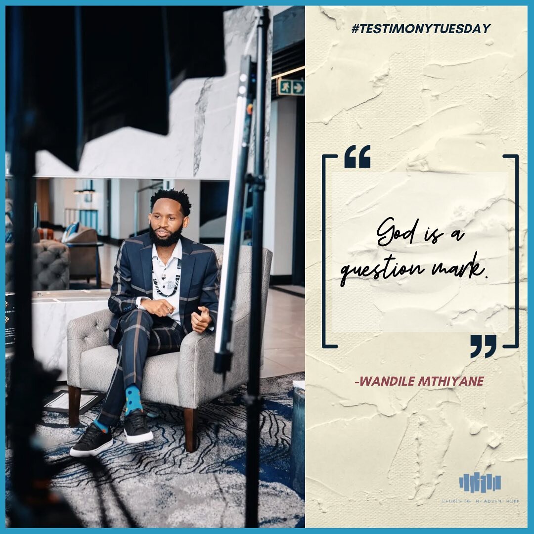 👋Greetings everyone! Todays testimony is from our friend Wandile @wandileubuntu to him, God is a question mark. 

He means this in two ways&hellip;God doesn&rsquo;t force himself to you, He is a question waiting to be answered..a proposal. 

But He 