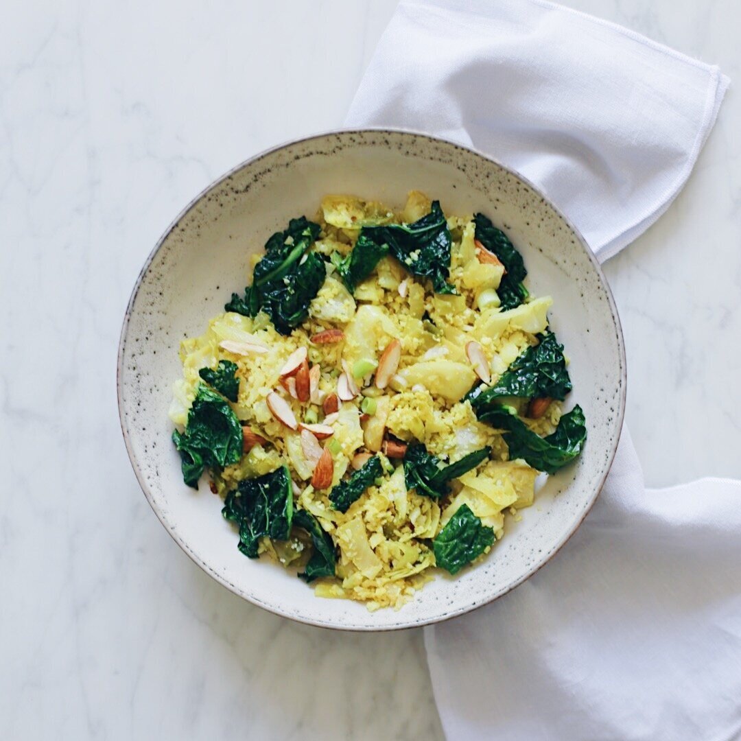 Ginger, Turmeric & Cumin spiced Cauliflower Rice Wellness Bowl