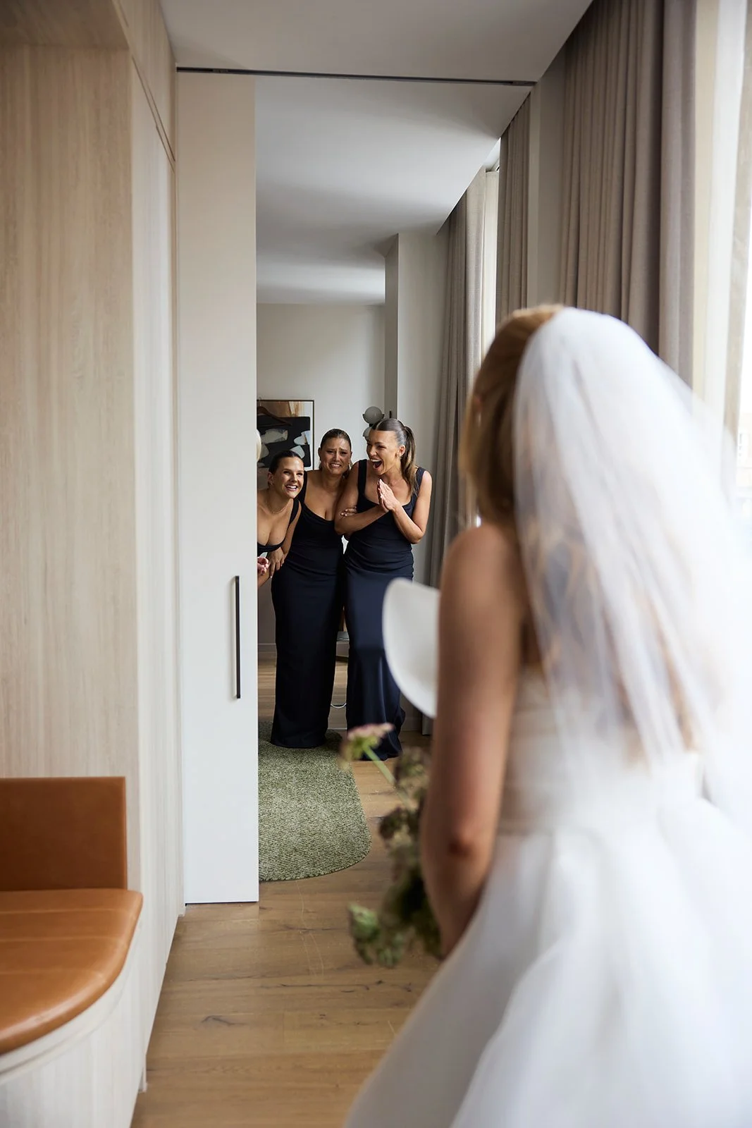 Chelsea's bridal details before her Melbourne Town Hall ceremony