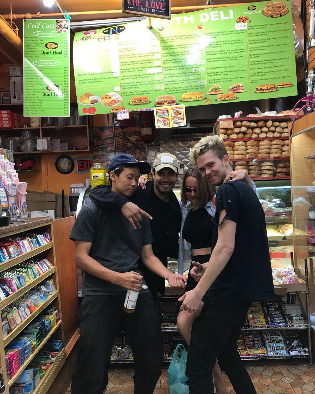 Tbt to me + my homies aka strangers I met at the deli #pinkshades