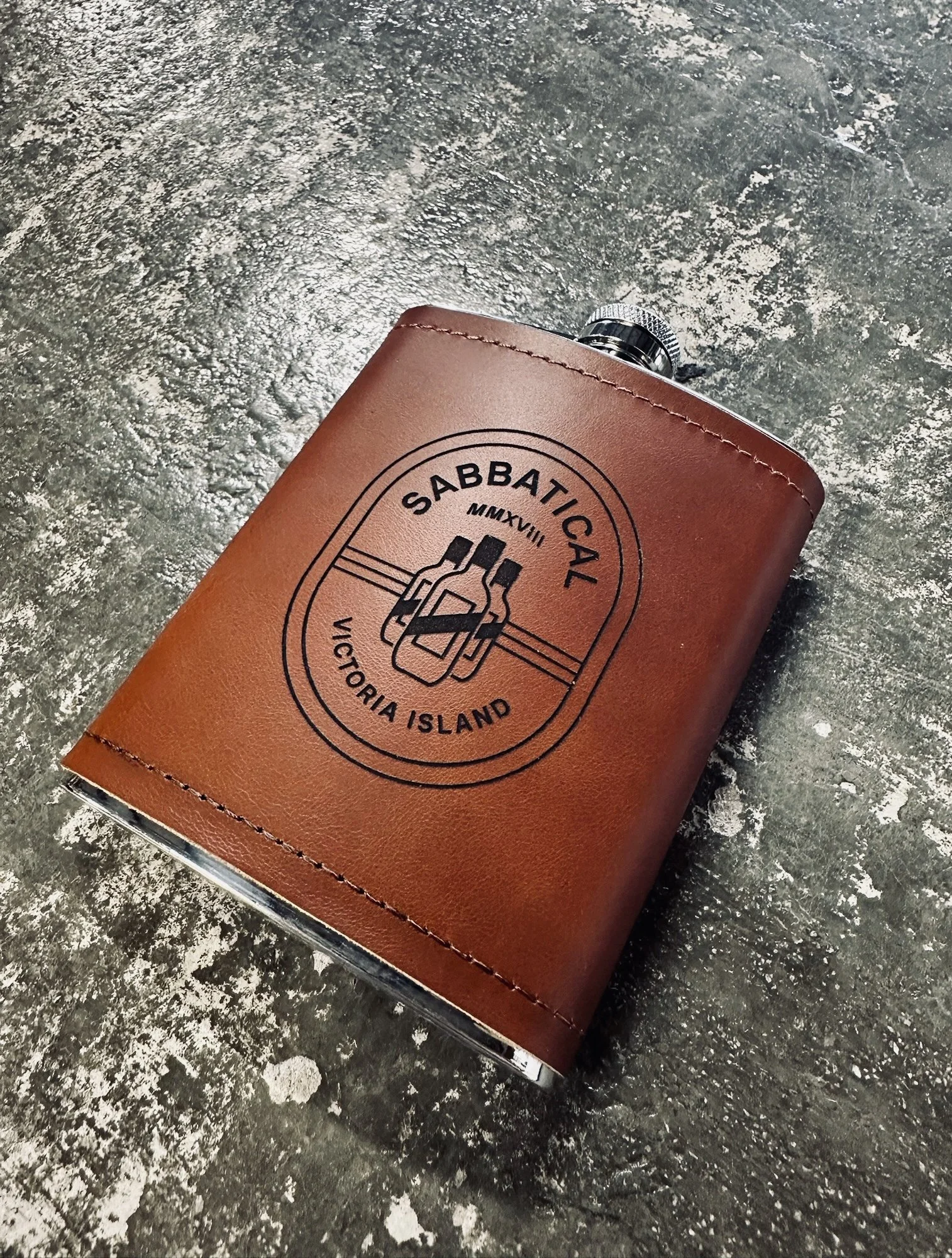 Sabbatical leather flask flat angle.JPG