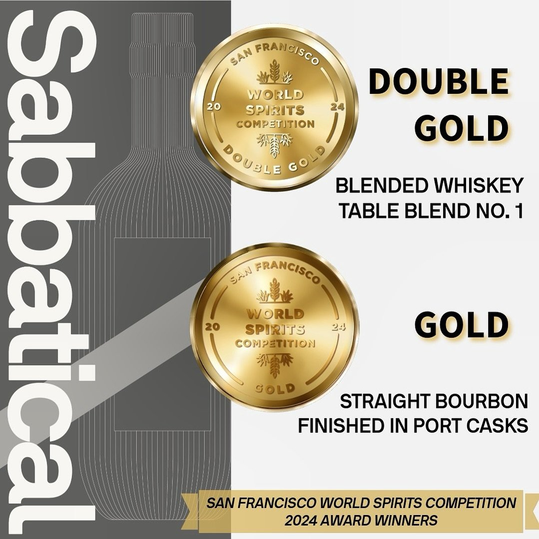 The results are in! Our signature Blended American Whiskey / Table Blend No. 1 just received top honors with a DOUBLE GOLD medal and our limited release Port Cask Finished Bourbon took home a GOLD medal at the 2024 @sfwspiritscomp 🙏🏅🥃

We&rsquo;re