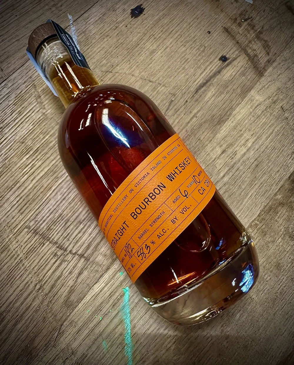 Sab FYO bottle 375 flat on barrel.JPG