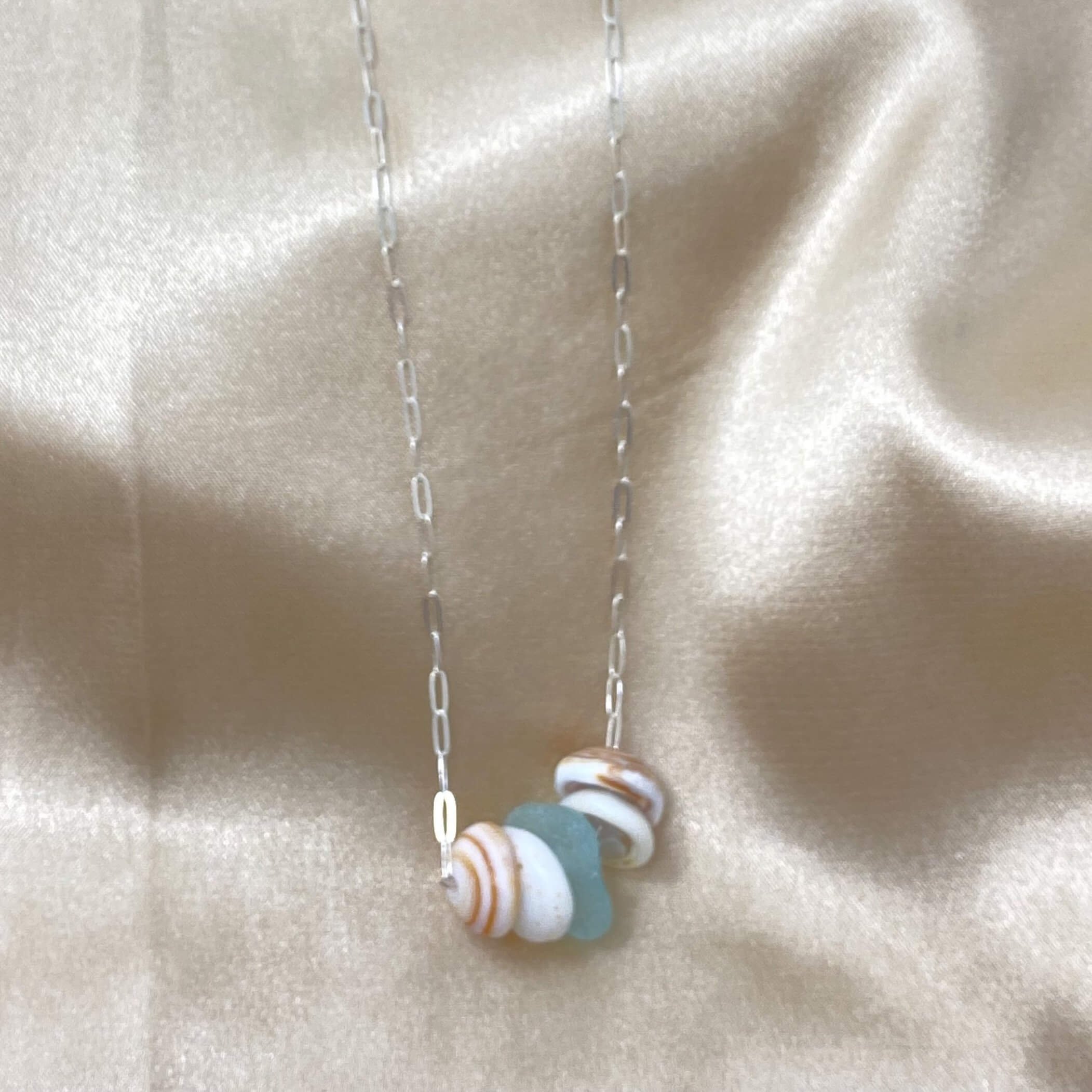 Scallop shell imprinted necklace from Long Beach in Tofino, Vancouver Island