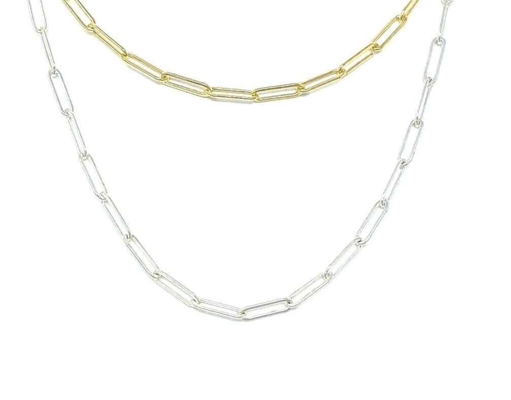 Thin Paperclip Gold Chain Necklace | Elk & Bloom - Everyday Fine Jewelry |  Wolf & Badger