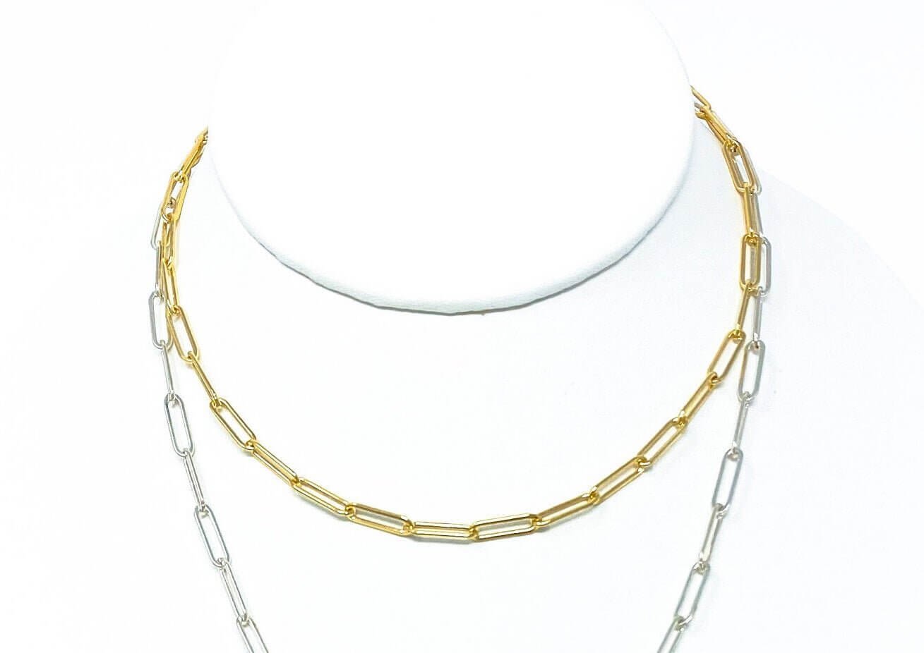 Coin Necklace Statement Thick Necklace Paperclip Chain Chunky – Pure Greek  Shop