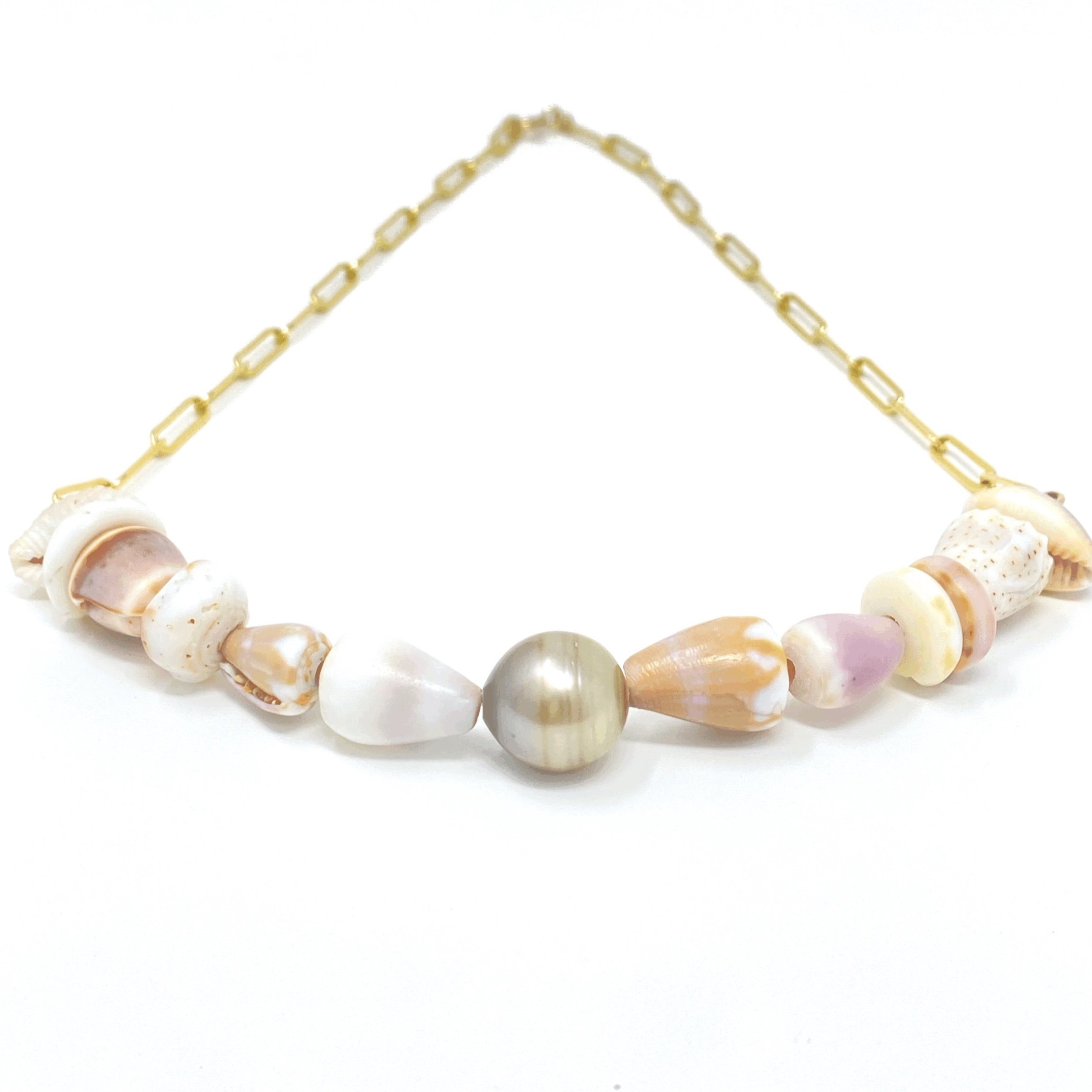 Maui Shell and Tahitian Pearl Necklace