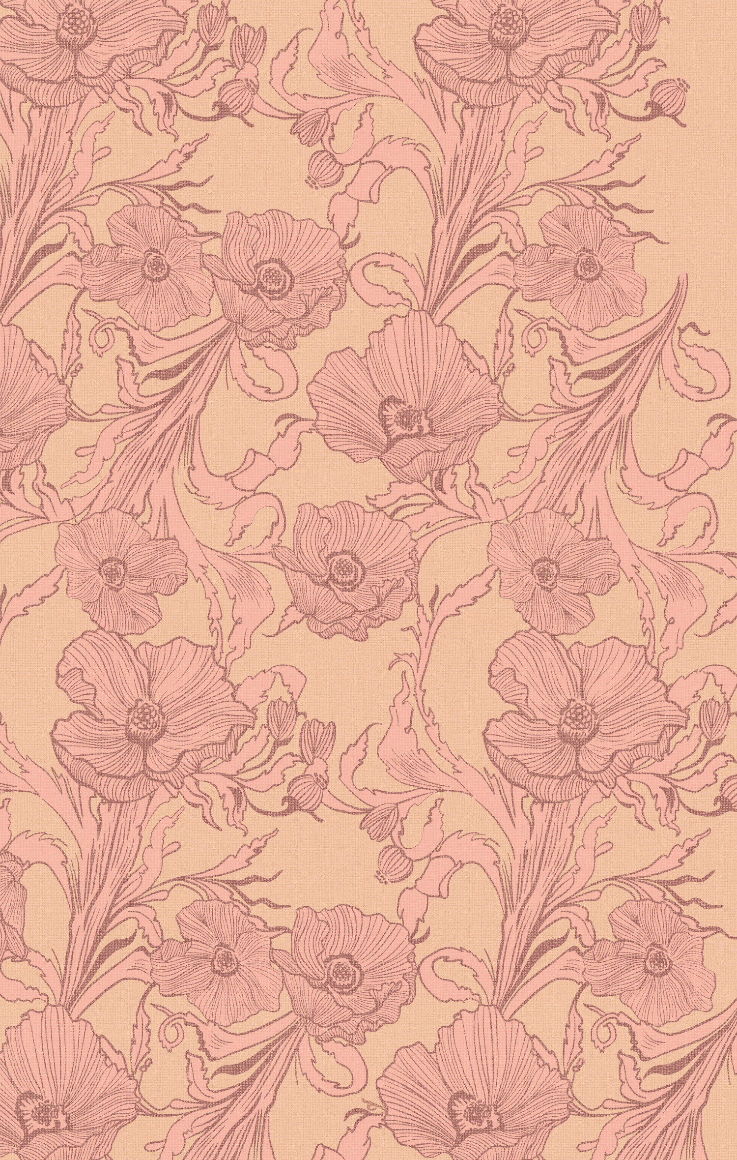 Antique Paisley Floral Print