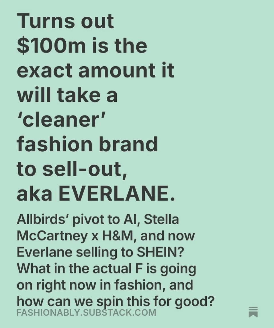Another story of the &lsquo;good guys&rsquo; selling out to the bad guys, but what if they used it for good?

Founded in the US in 2011, sustainable fashion brand Everlane has had its fair share of bad press, given it pinned its entire personality on