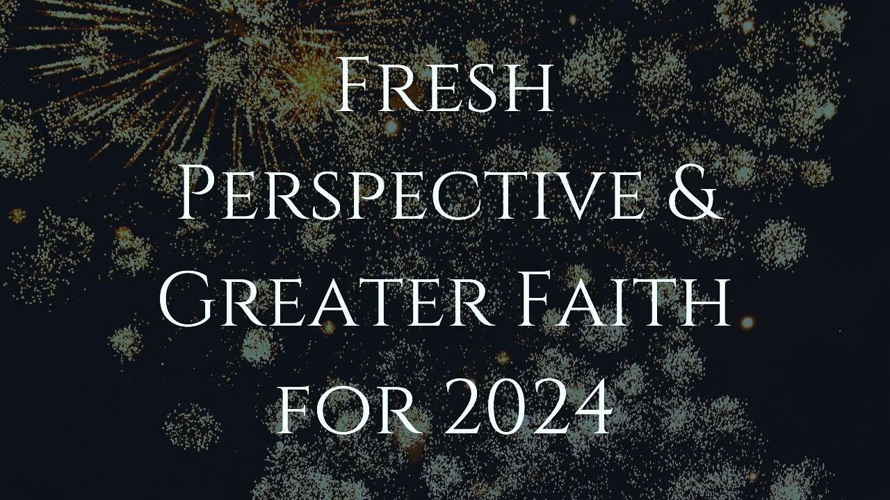 If we desire for life to be different in 2024, we need Gods perspective and an increased faith. Faith is increased only as we live according to what Jesus has already taught. Jesus himself spoke that truth! Faith only grows as we live as he commands.