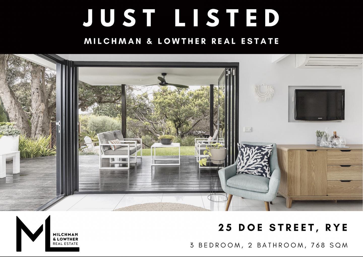 JUST LISTED: 25 Doe St, Rye  Open Saturday 12-12.45pm  Contact Liza 0413 992 904