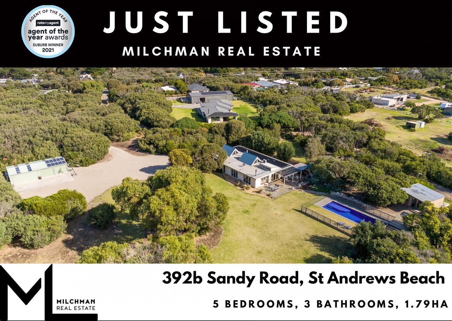 New Listing: 392b Sandy Rd, St Andrews Beach  Open Saturday 17th April 12-12.30pm.  #newlisting #standrewsbeach #milchmanrealestate #standrewsbeachproperty #peninsulahomes #peninsulabeachhouse #standrewsbeachbrewery #agentoftheyear