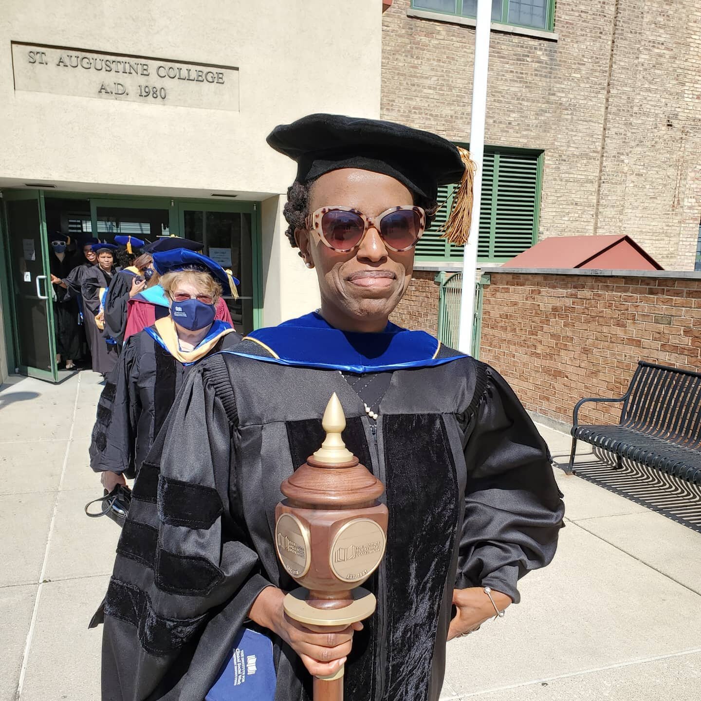 President Michelle Curtain Stewart leads the commencement processional, as the @icswchicago 32nd Commencement Exercises begin. 

#ForwardTogether
