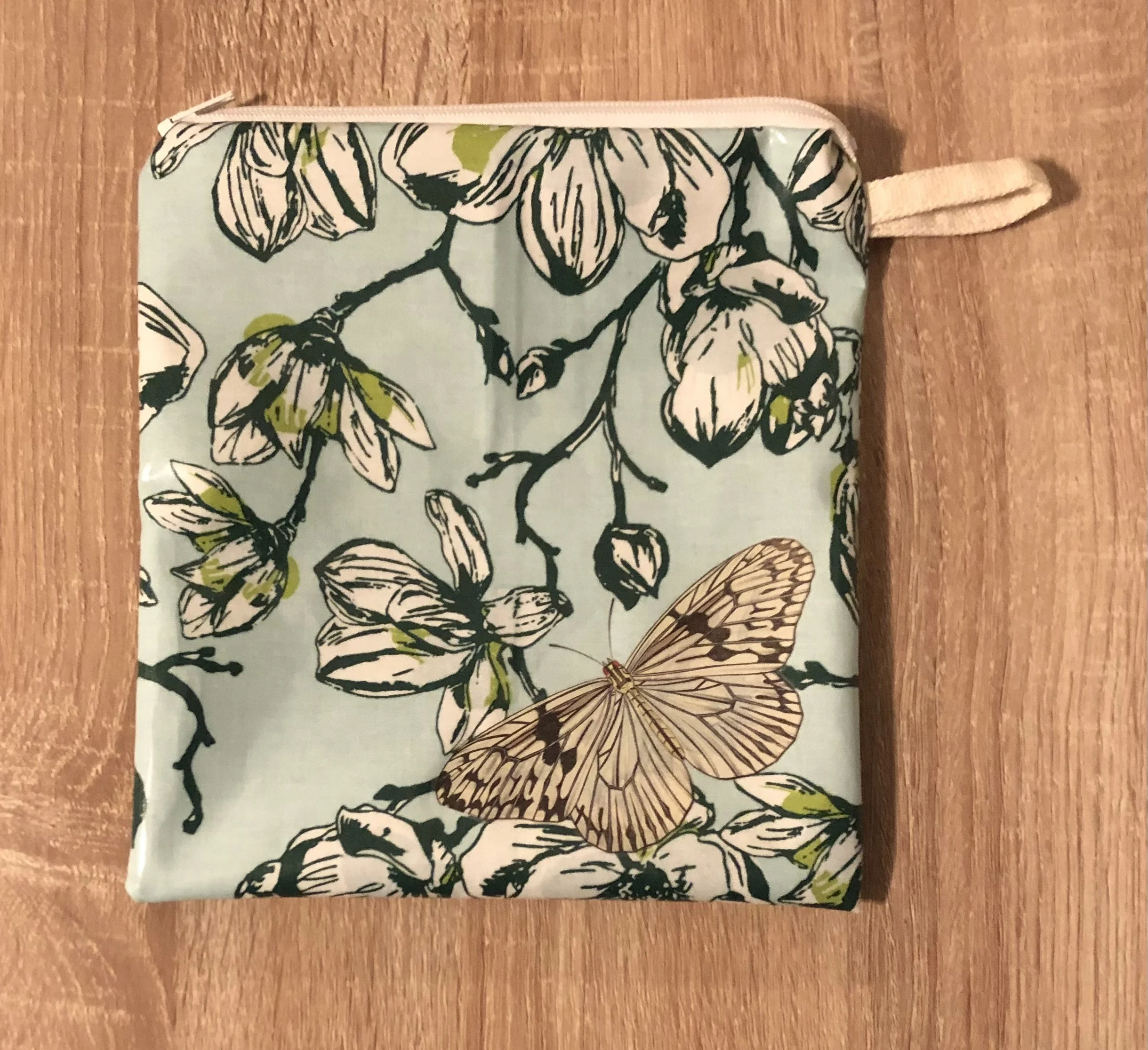 Magnolia Flowers &amp; Butterfly Beverley Makeup Pouch  Design #3 $7.00 SOLD OUT