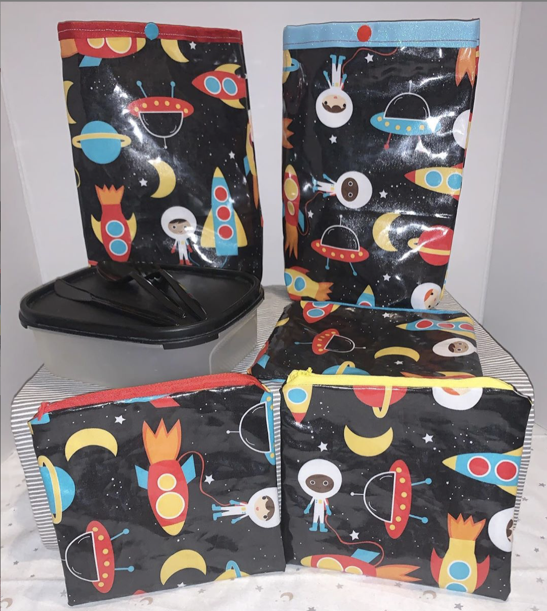 Space Lunch Bag $15.00/Sandwich or Snack Pouches $8.00 