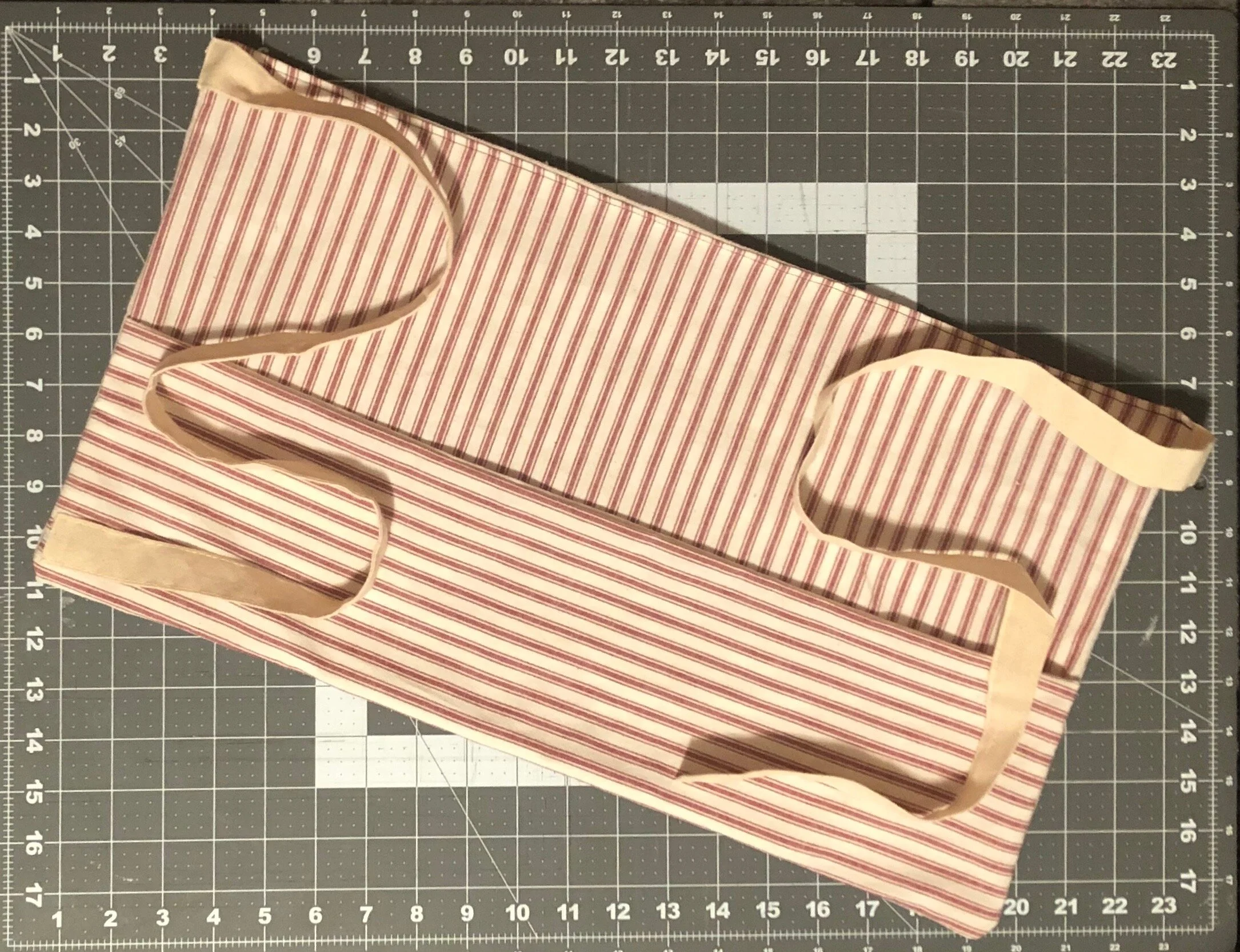 Candy Cane/Canvas Waist Apron (Reversible) $20.00 